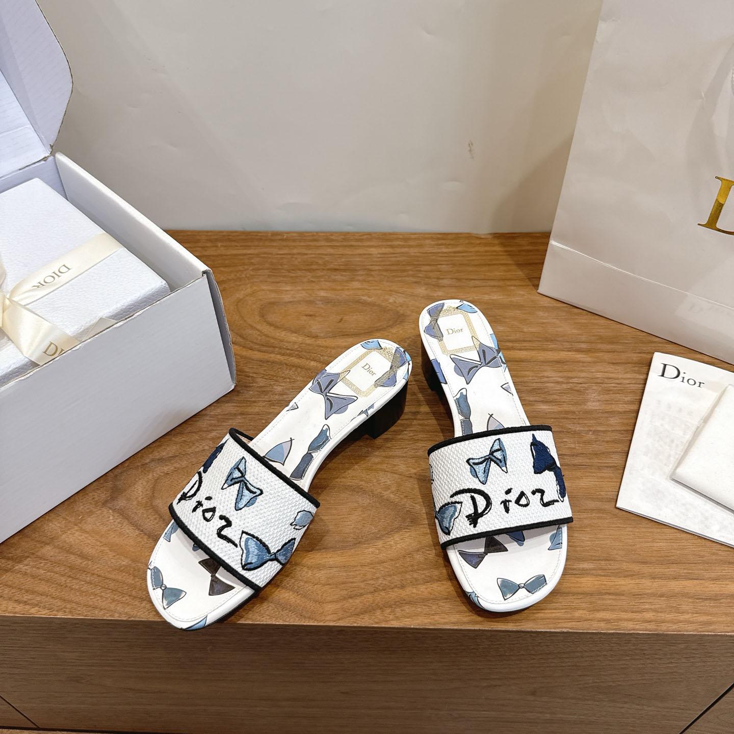 Dior Dioriviera Dway Heeled Slide - DesignerGu