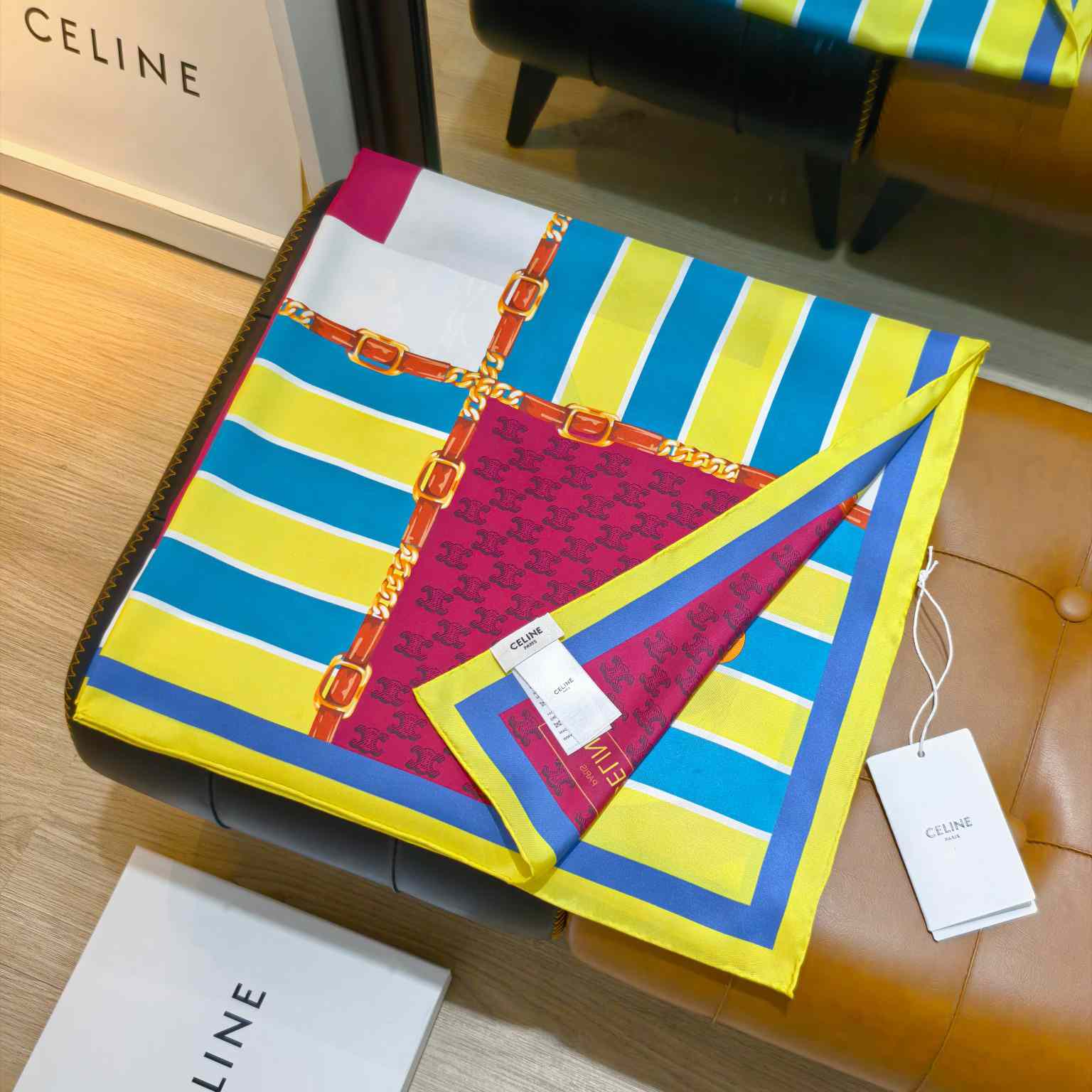 Celine  Square In Silk Twill - DesignerGu