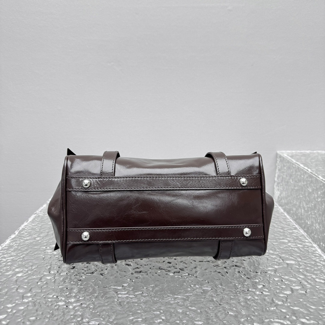 Miu Miu Shiny Leather Top-Handle Bag - DesignerGu