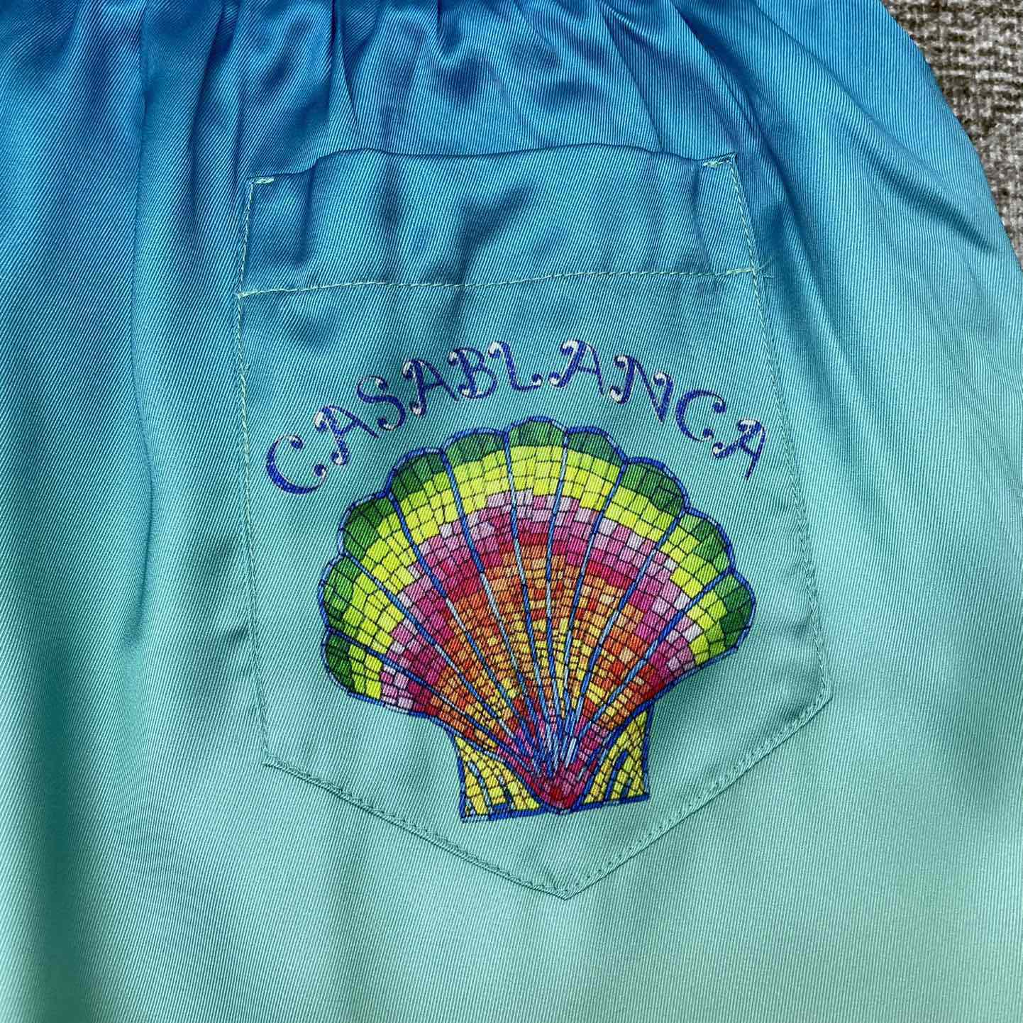 Casablanca Coquillage Coloré Silk Shorts CA3458 - DesignerGu