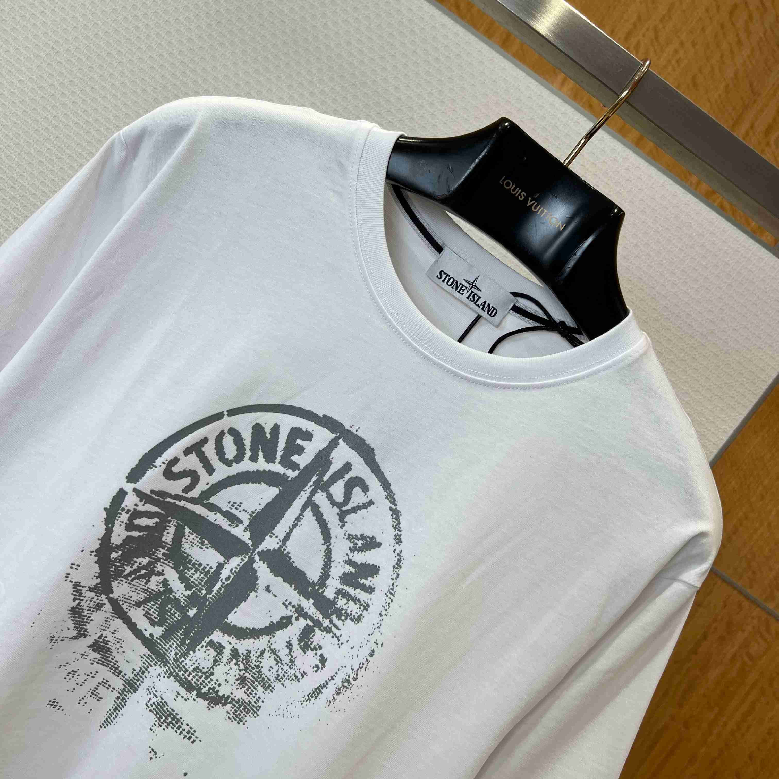 Stone Island Compass-Print Cotton T-shirt - DesignerGu