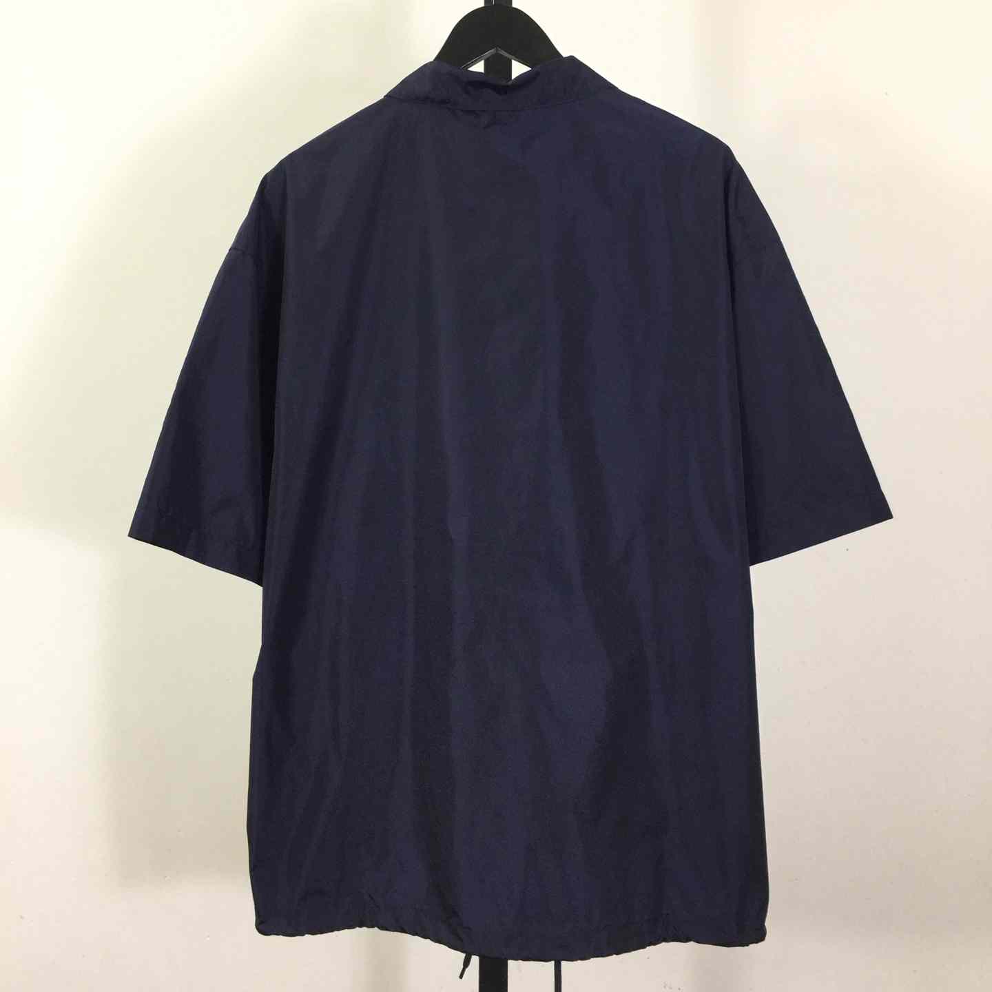 Prada Short-sleeved Re-Nylon Zipper Shirt - DesignerGu