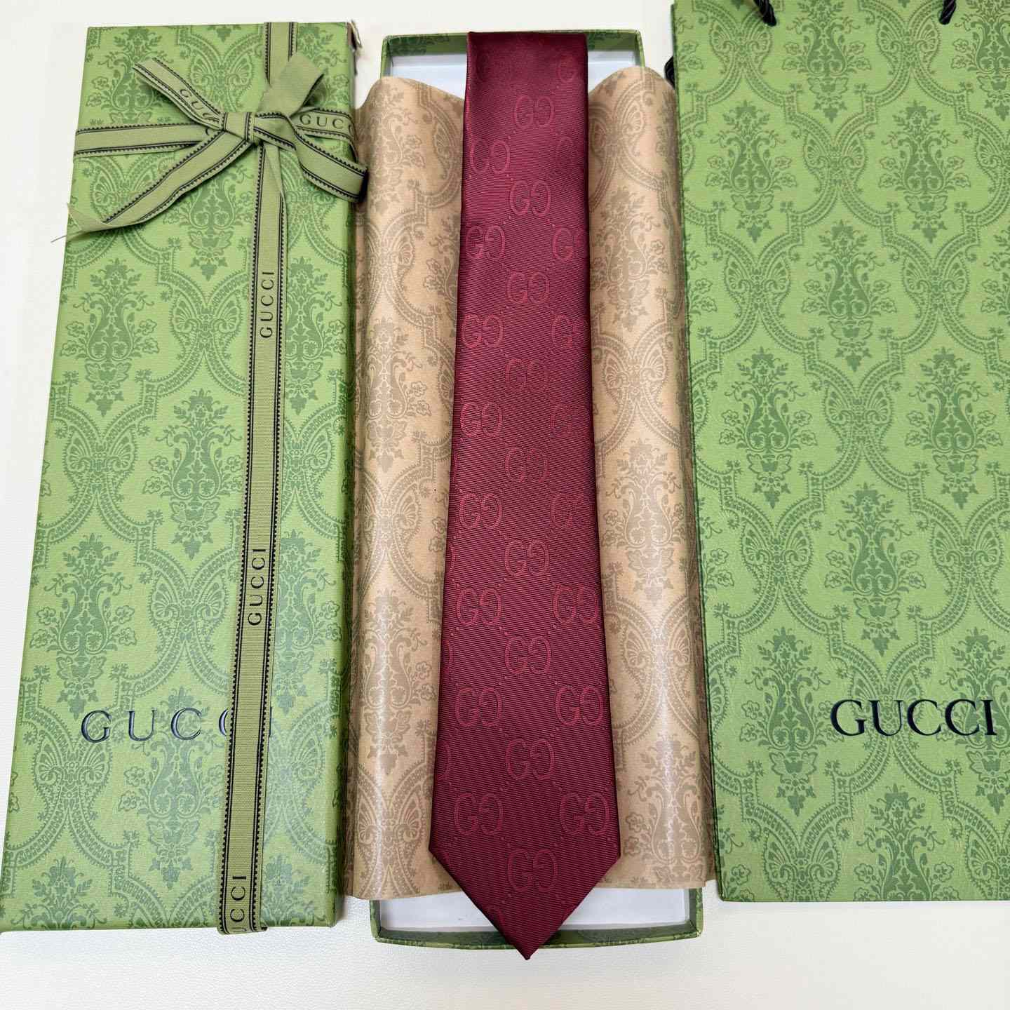 Gucci GG Silk Cotton Tie - DesignerGu