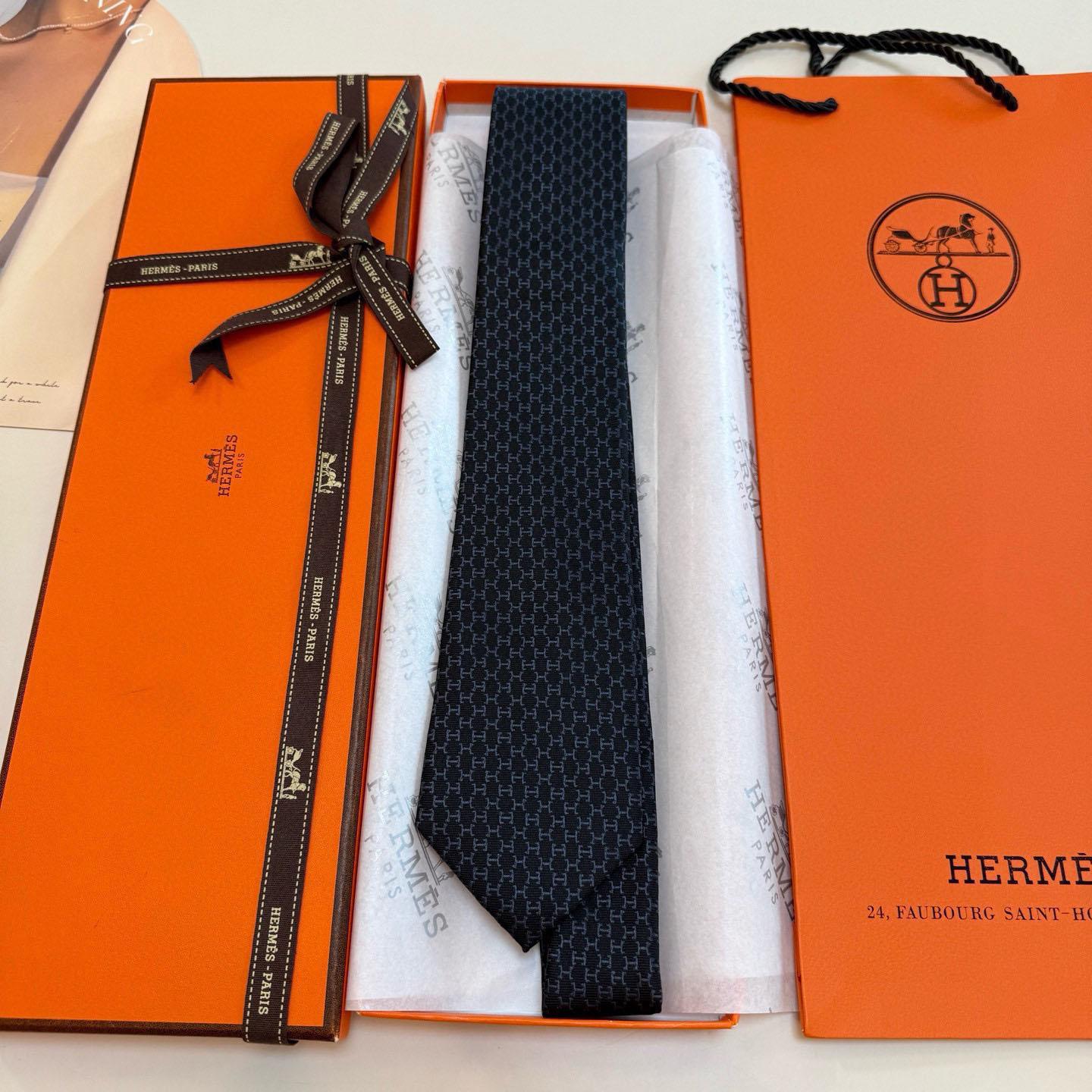 Hermes Dancing H Tie - DesignerGu