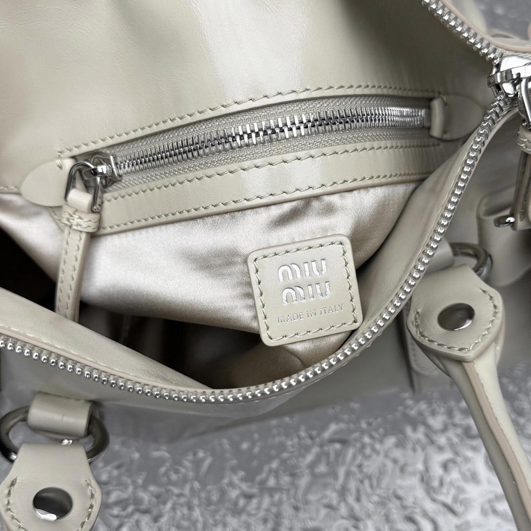 Miu Miu Shiny Leather Top-Handle Bag - DesignerGu