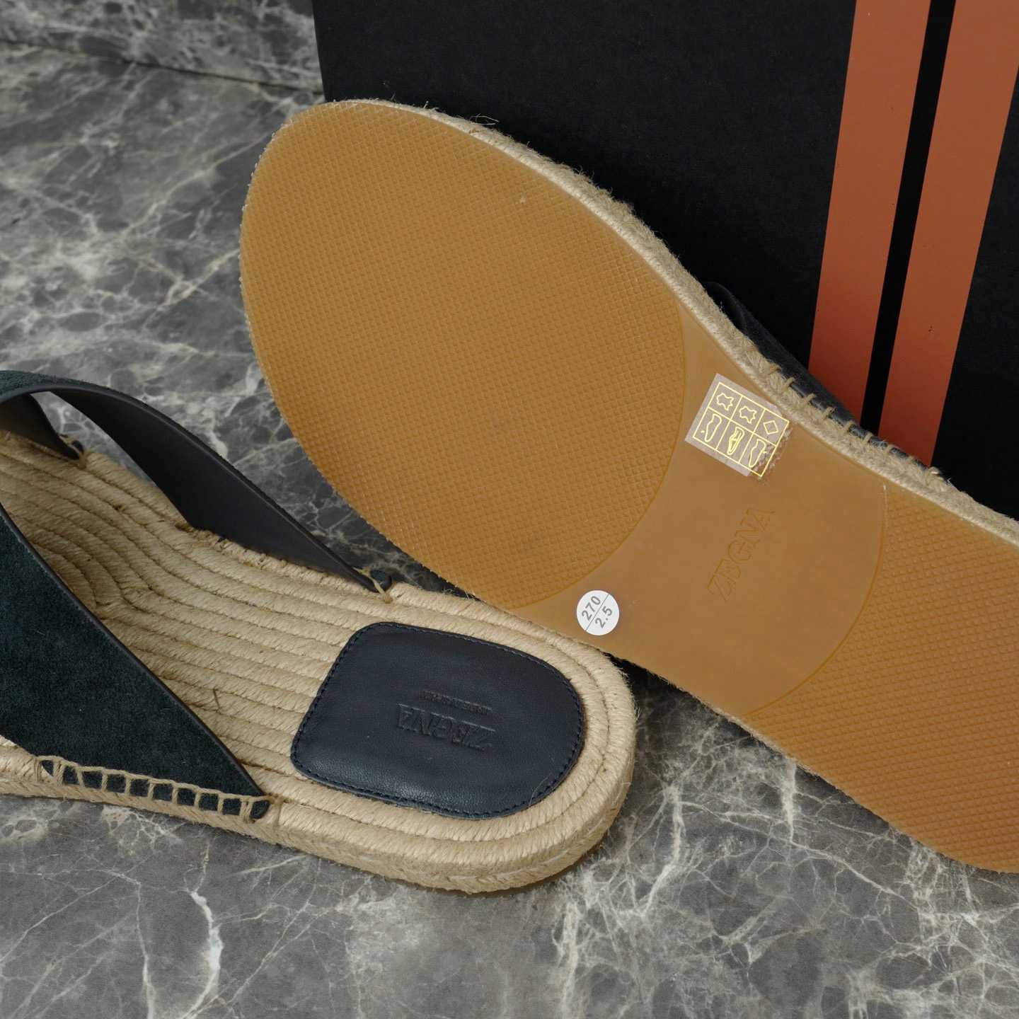 Zegna Crossover-Strap Suede Espadrilles - DesignerGu