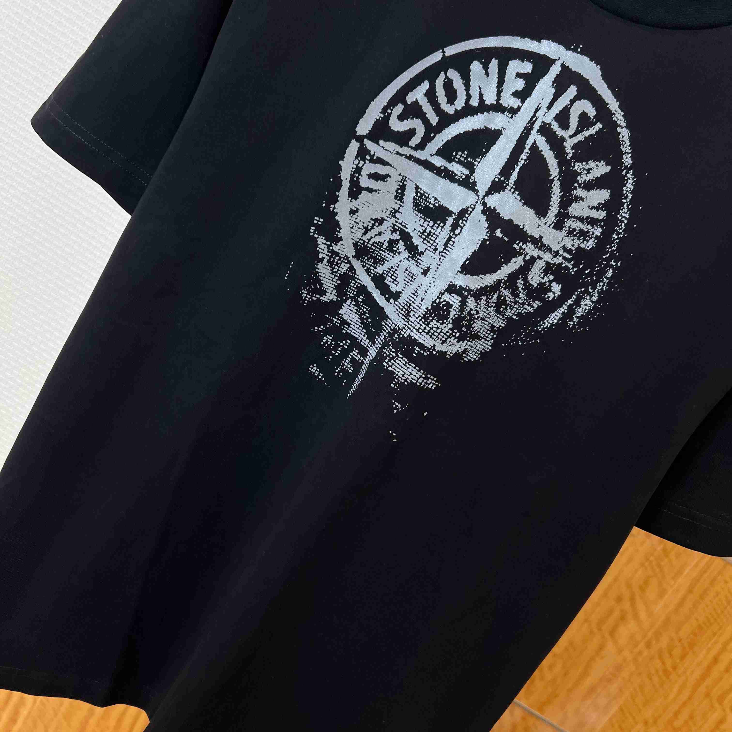 Stone Island Compass-Print Cotton T-shirt - DesignerGu