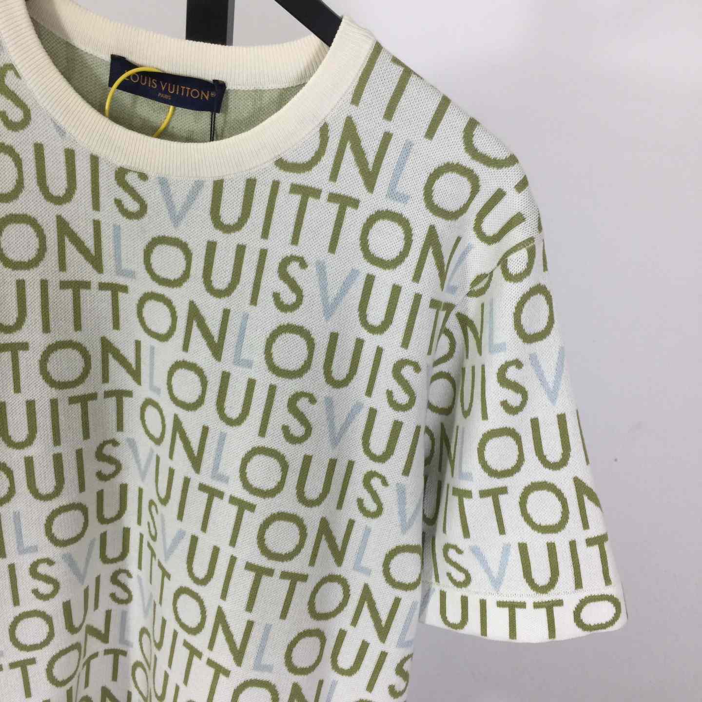 Louis Vuitton Jacquard Signature Short-Sleeved Crewneck   1AJTX2 - DesignerGu
