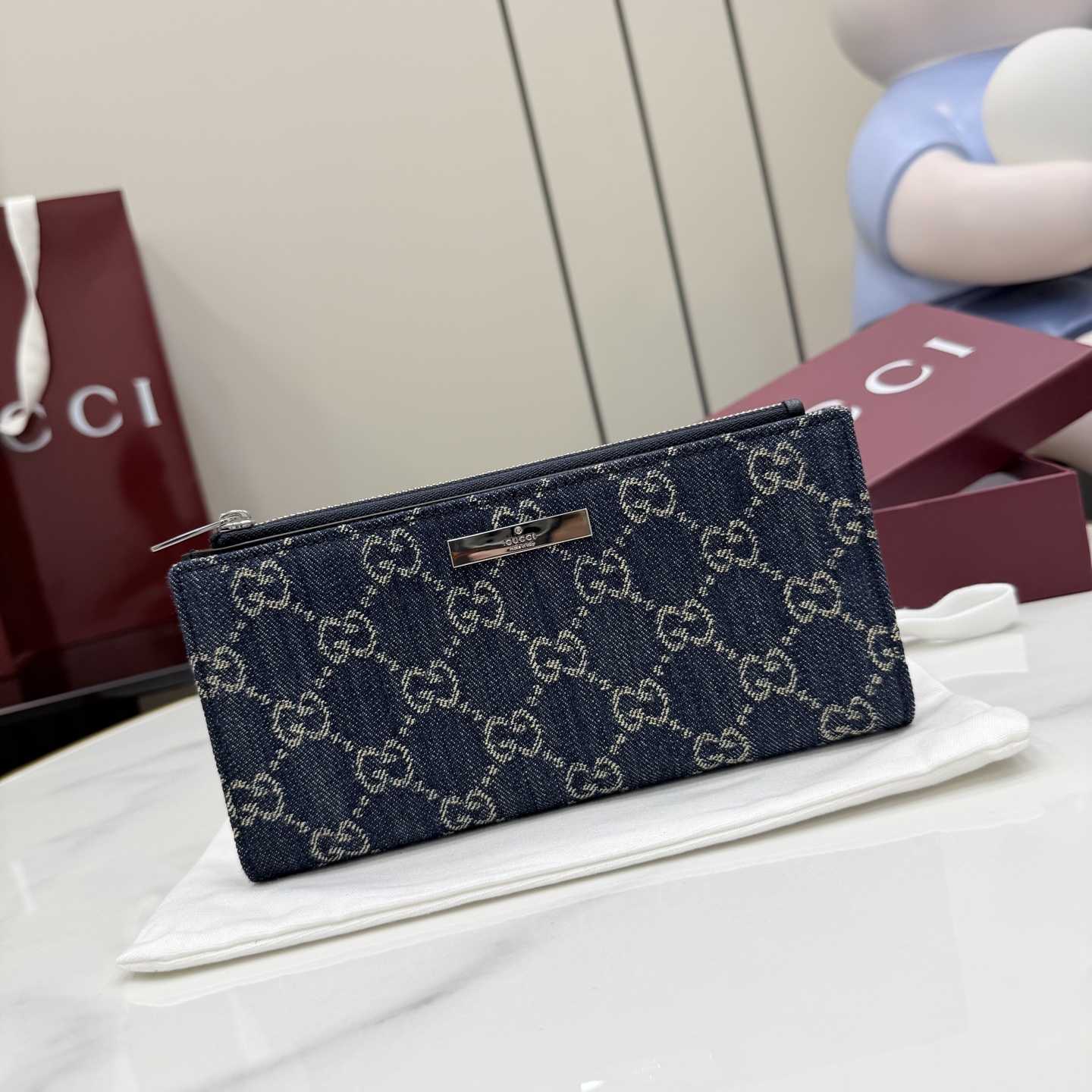 Gucci Long Wallet With Gucci Plaque - DesignerGu