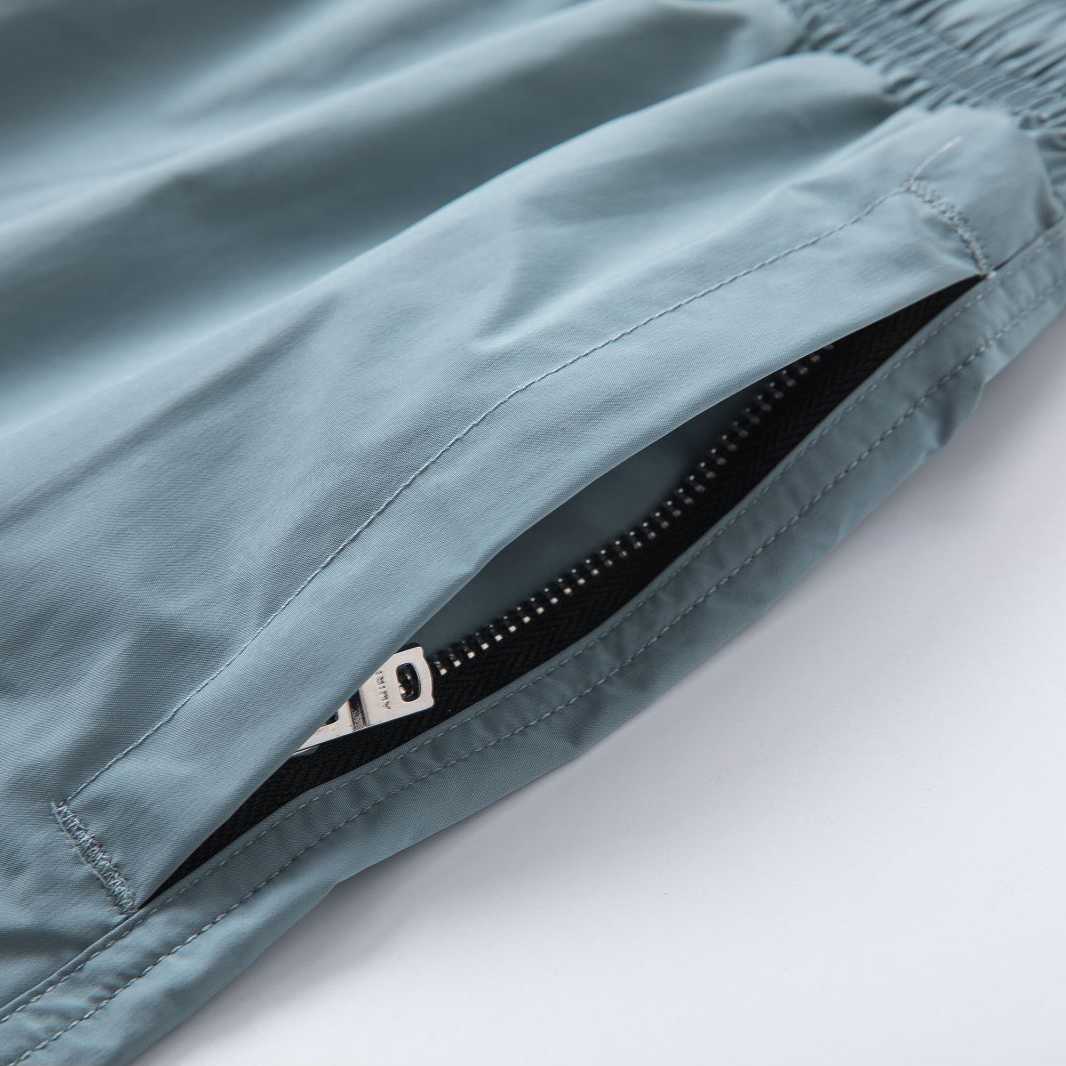 Amiri Core Logo Swim Shorts Dusty Blue - DesignerGu