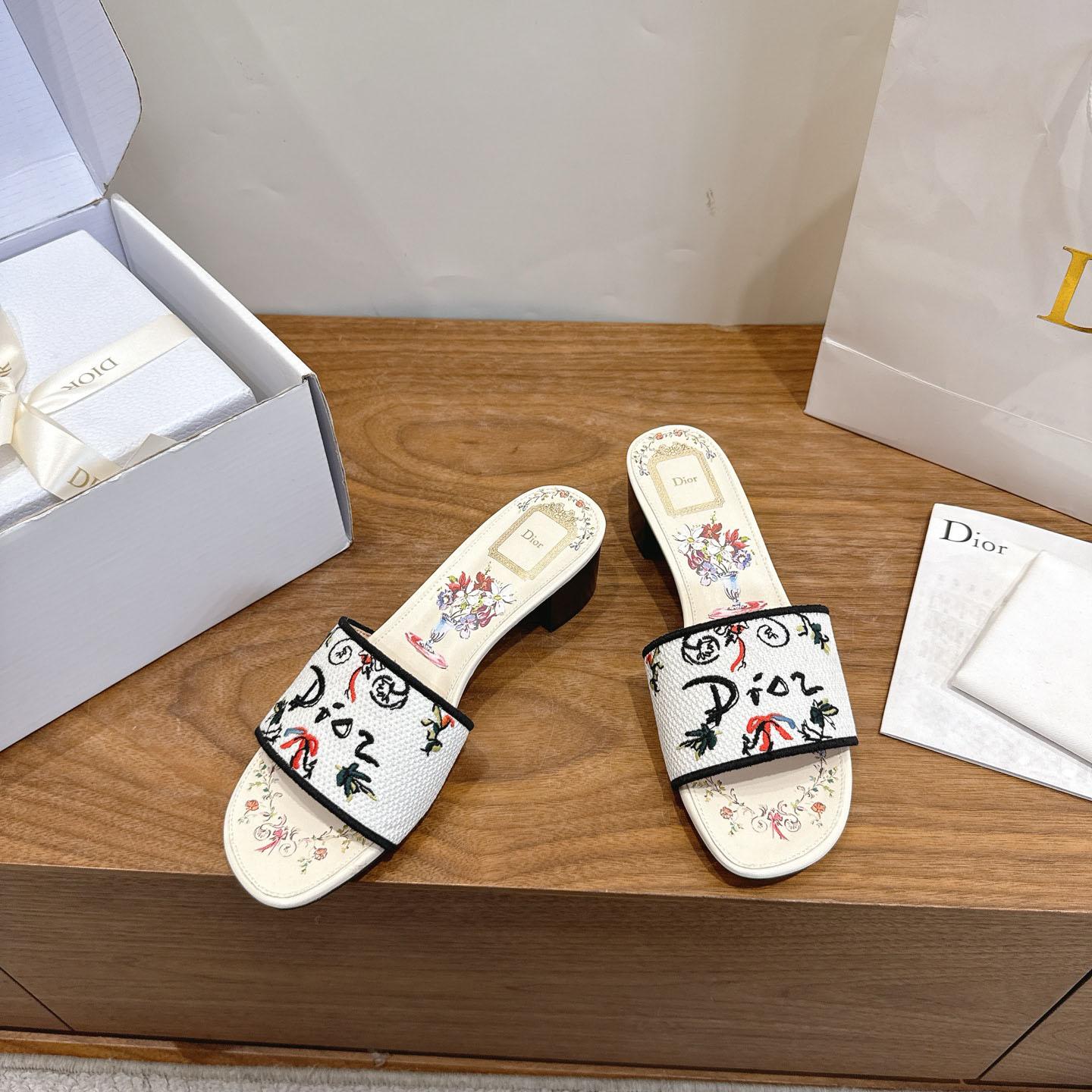 Dior Dioriviera Dway Heeled Slide - DesignerGu