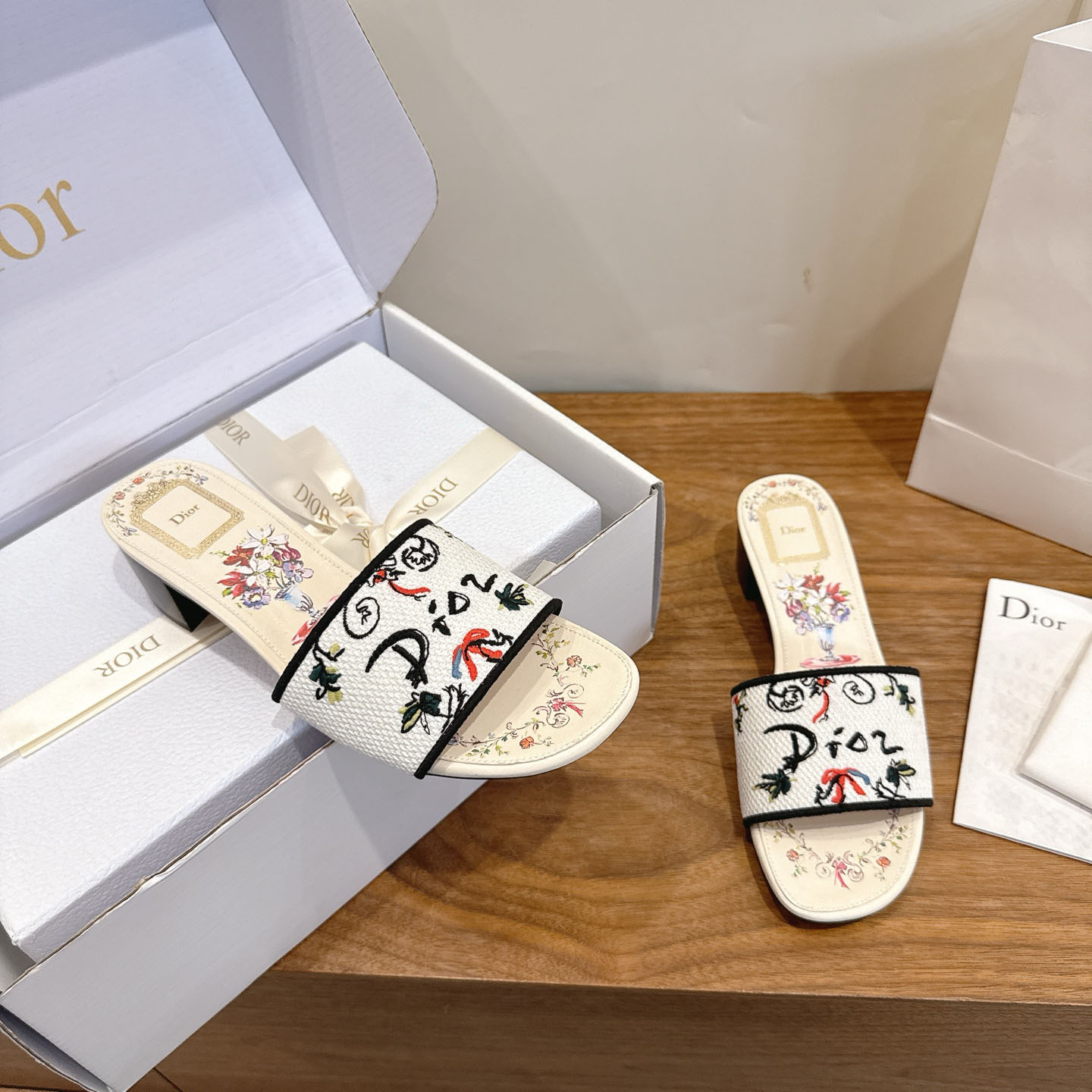 Dior Dioriviera Dway Heeled Slide - DesignerGu