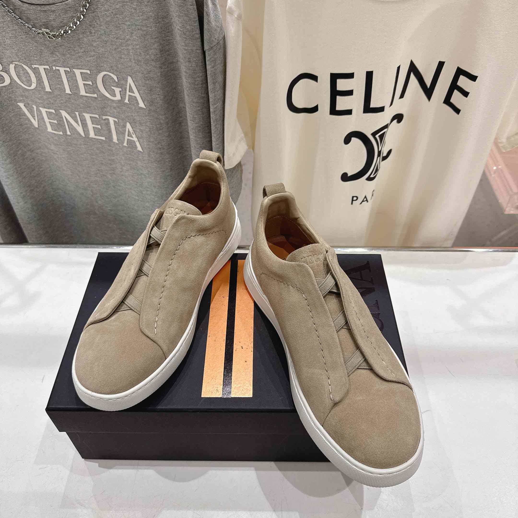 Zegna Suede Triple Stitch™ Sneakers - DesignerGu