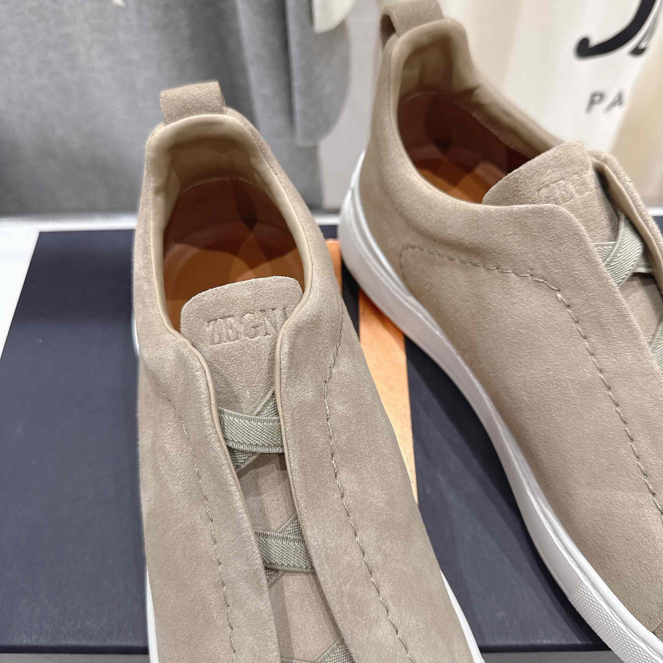 Zegna Suede Triple Stitch™ Sneakers - DesignerGu