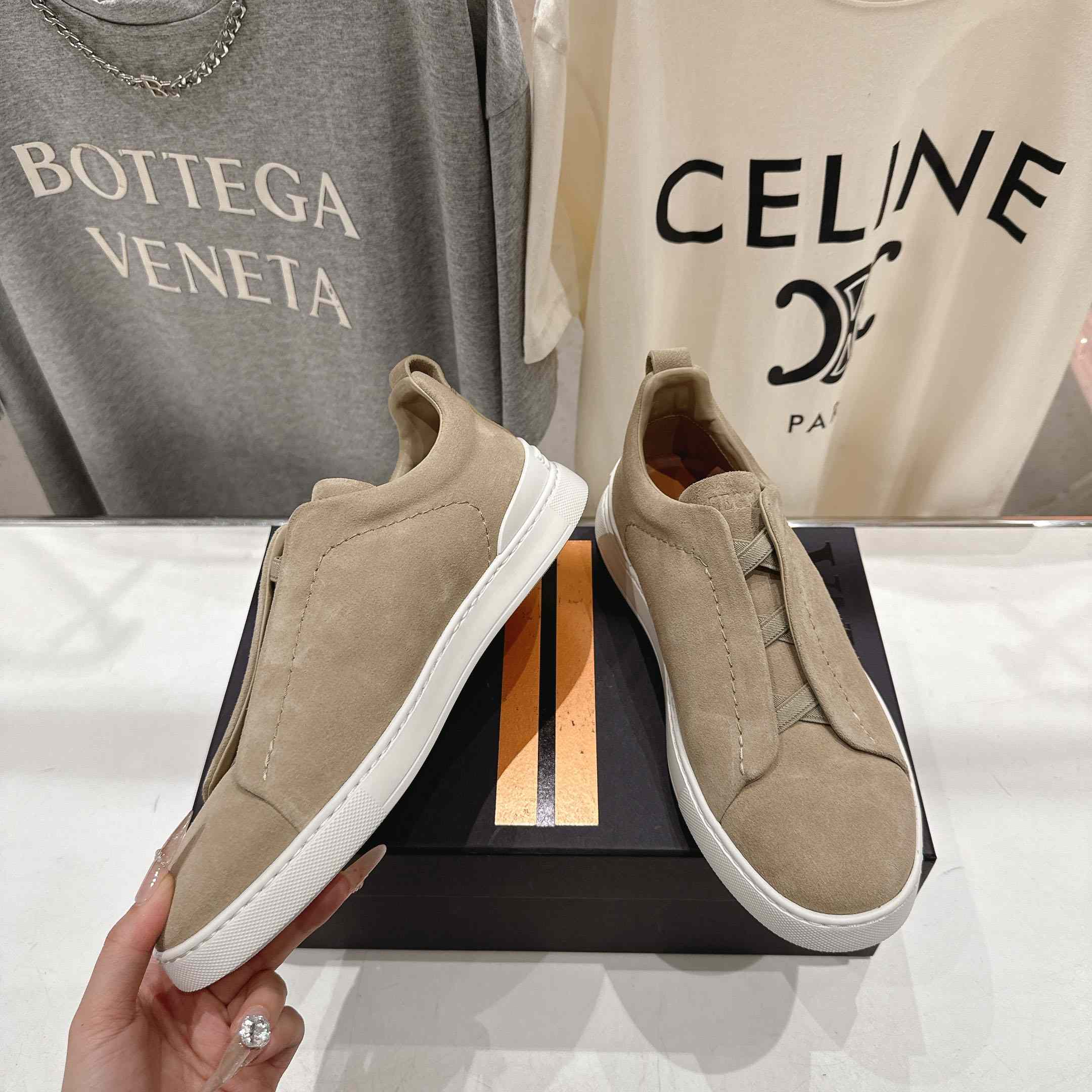 Zegna Suede Triple Stitch™ Sneakers - DesignerGu