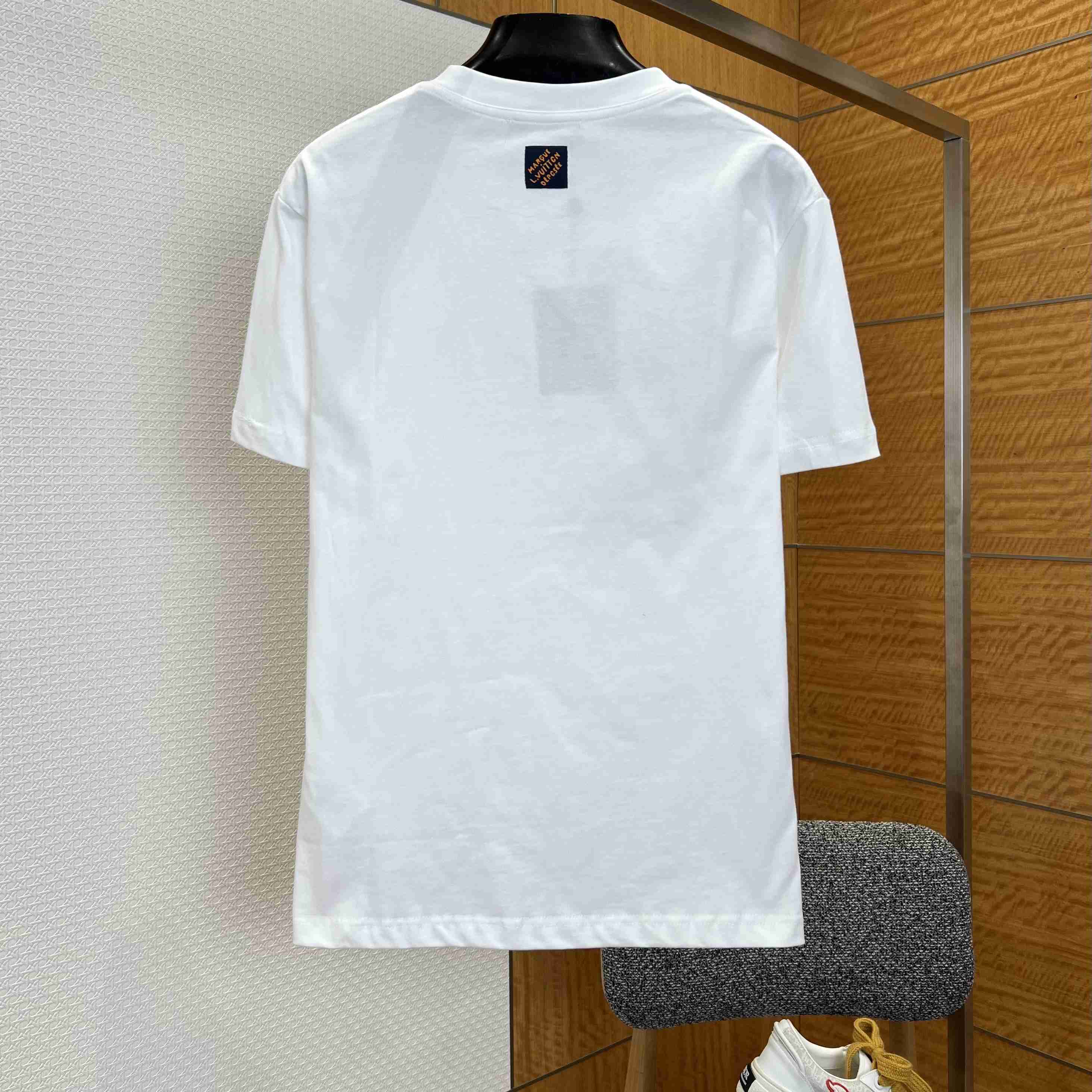 Louis Vuitton Denim Signature Short-Sleeved T-Shirt 1AK7H1 - DesignerGu