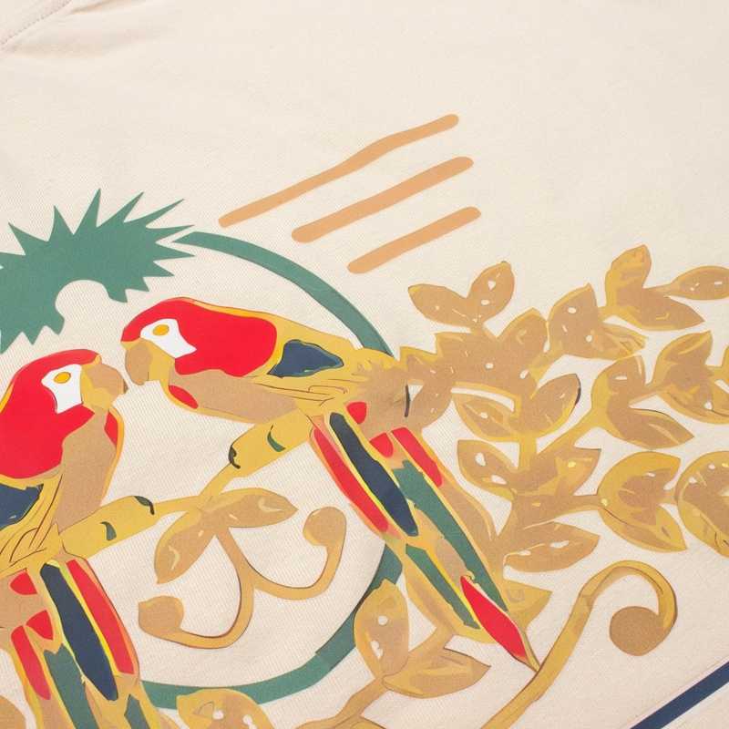 Rhude Parakeet Tee In Cream - DesignerGu