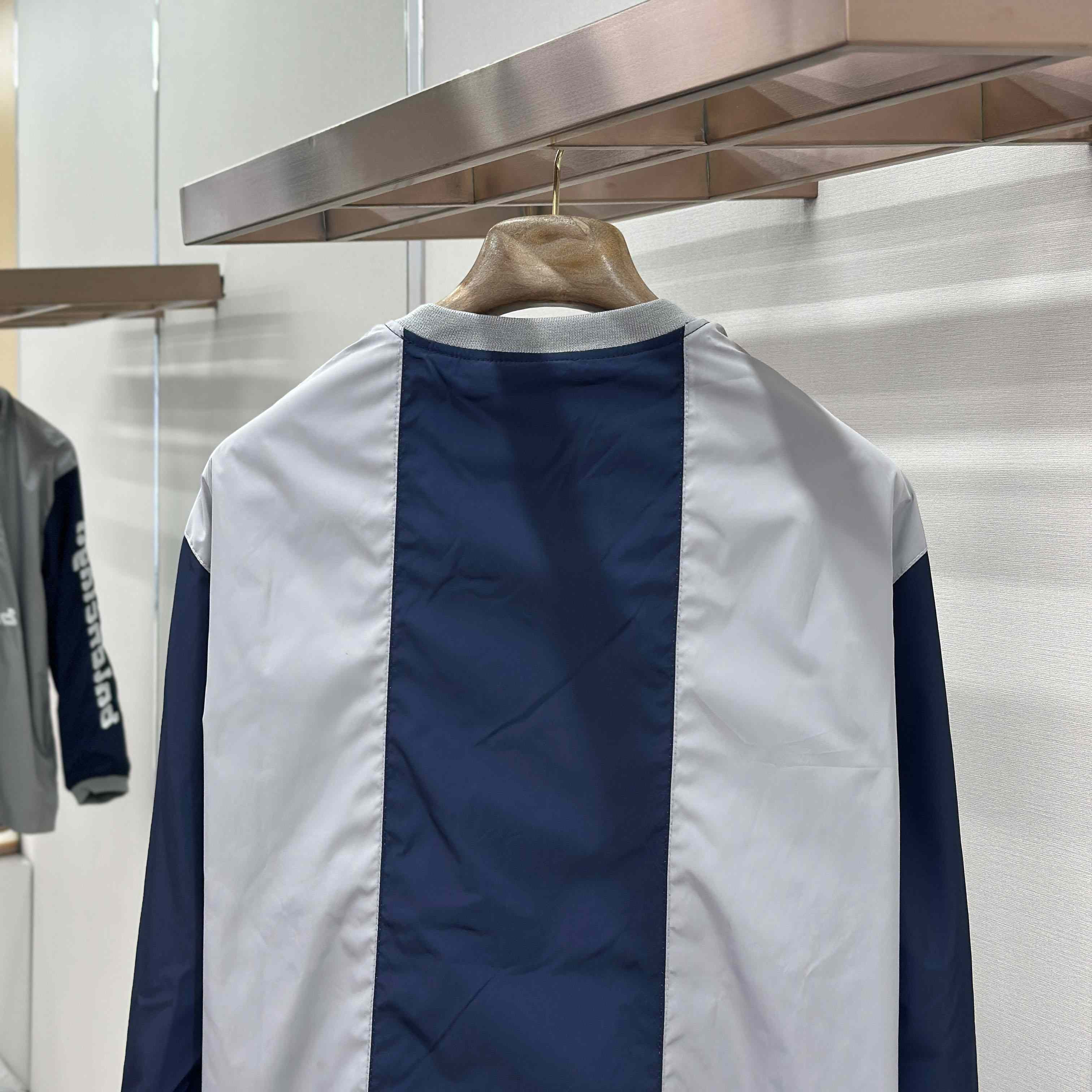 Balenciaga Outerwear Long Sleeve Top In Marine Blue - DesignerGu