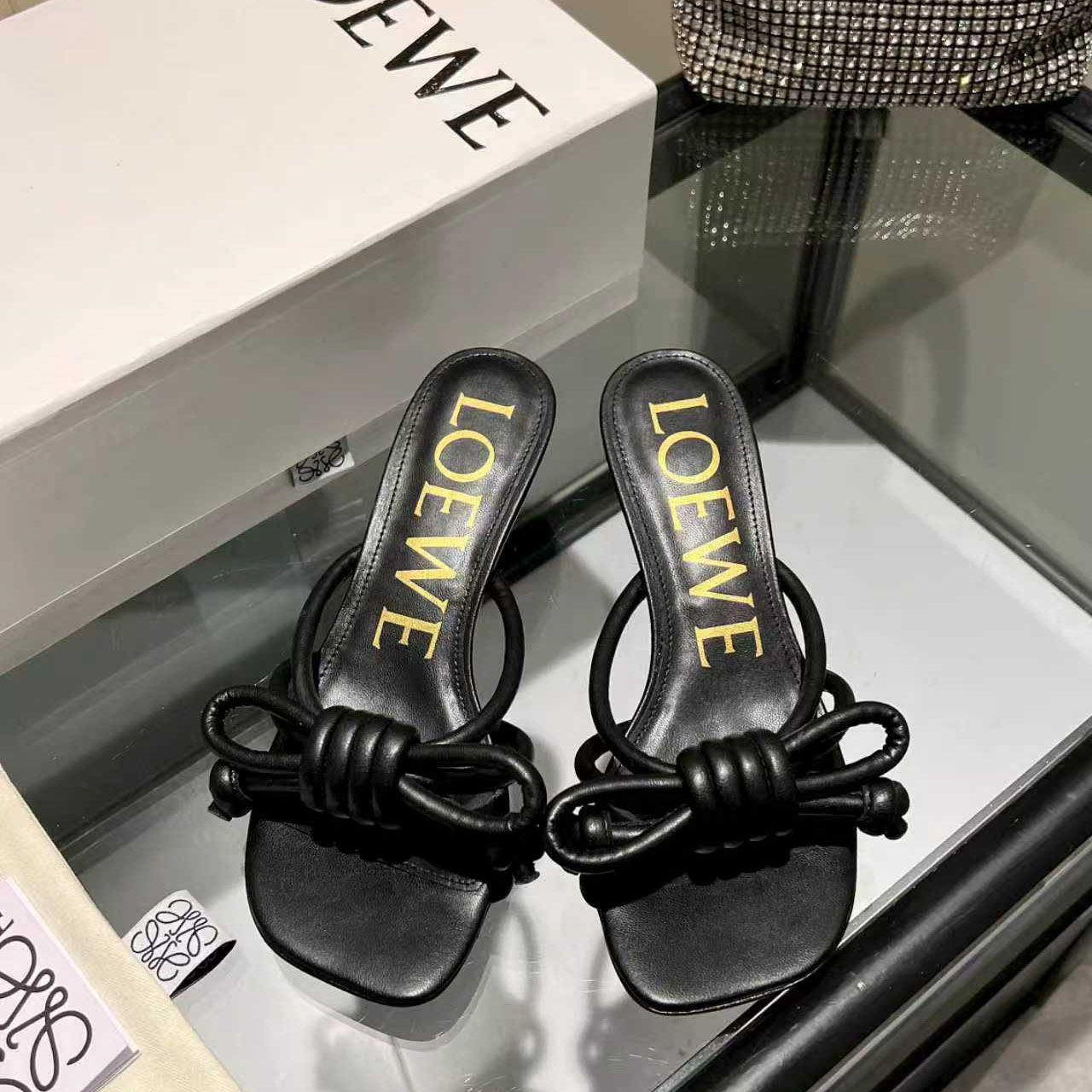 Loewe Flamenco Knot Sandal In Lambskin - DesignerGu