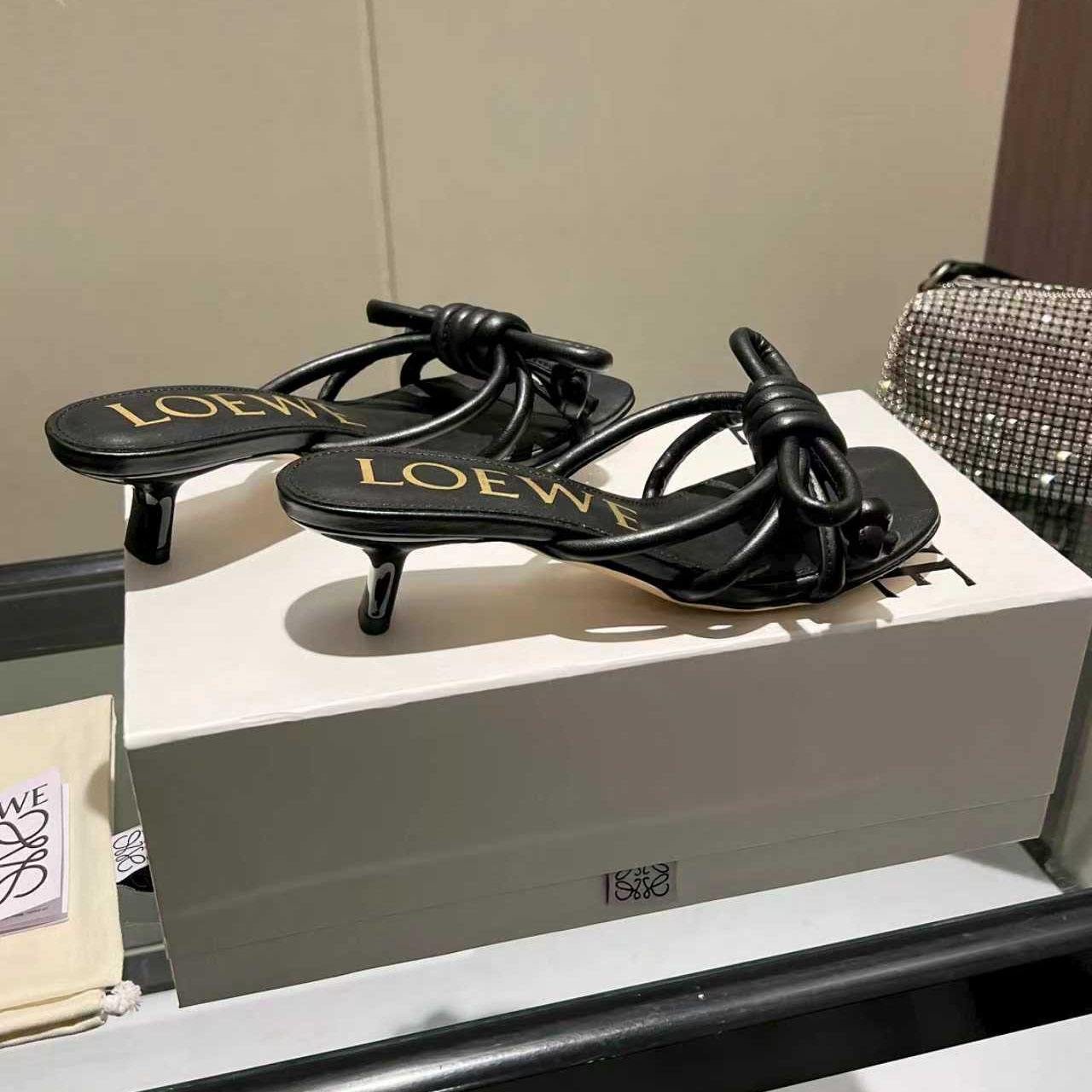 Loewe Flamenco Knot Sandal In Lambskin - DesignerGu