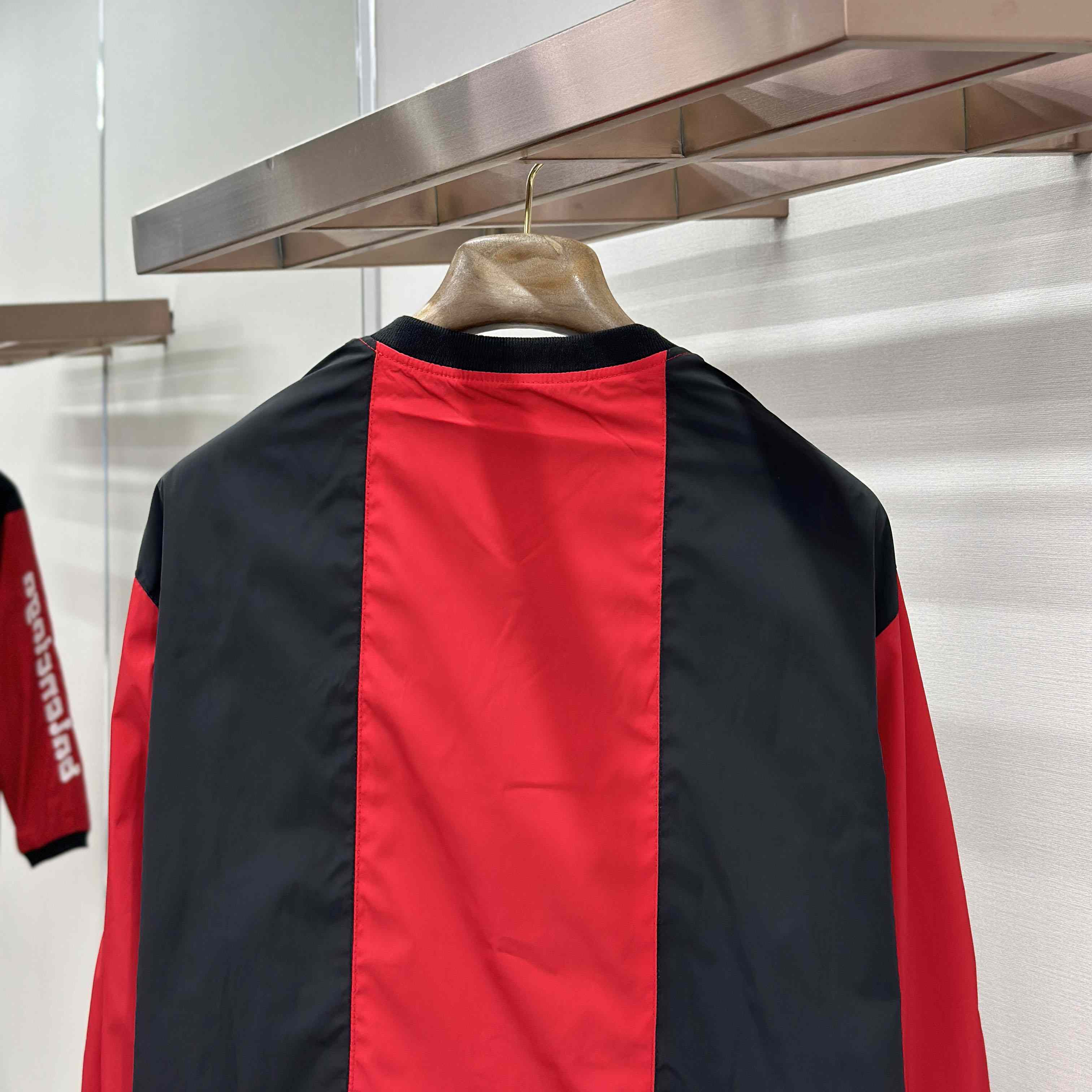 Balenciaga Outerwear Long Sleeve Top In Lipstick Red/Black - DesignerGu