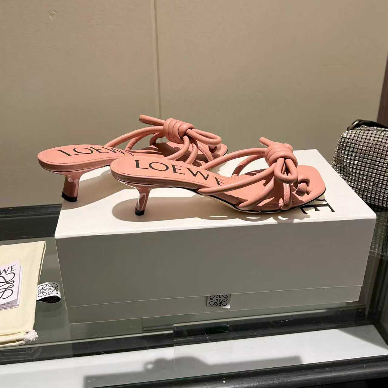 Loewe Flamenco Knot Sandal In Lambskin - DesignerGu
