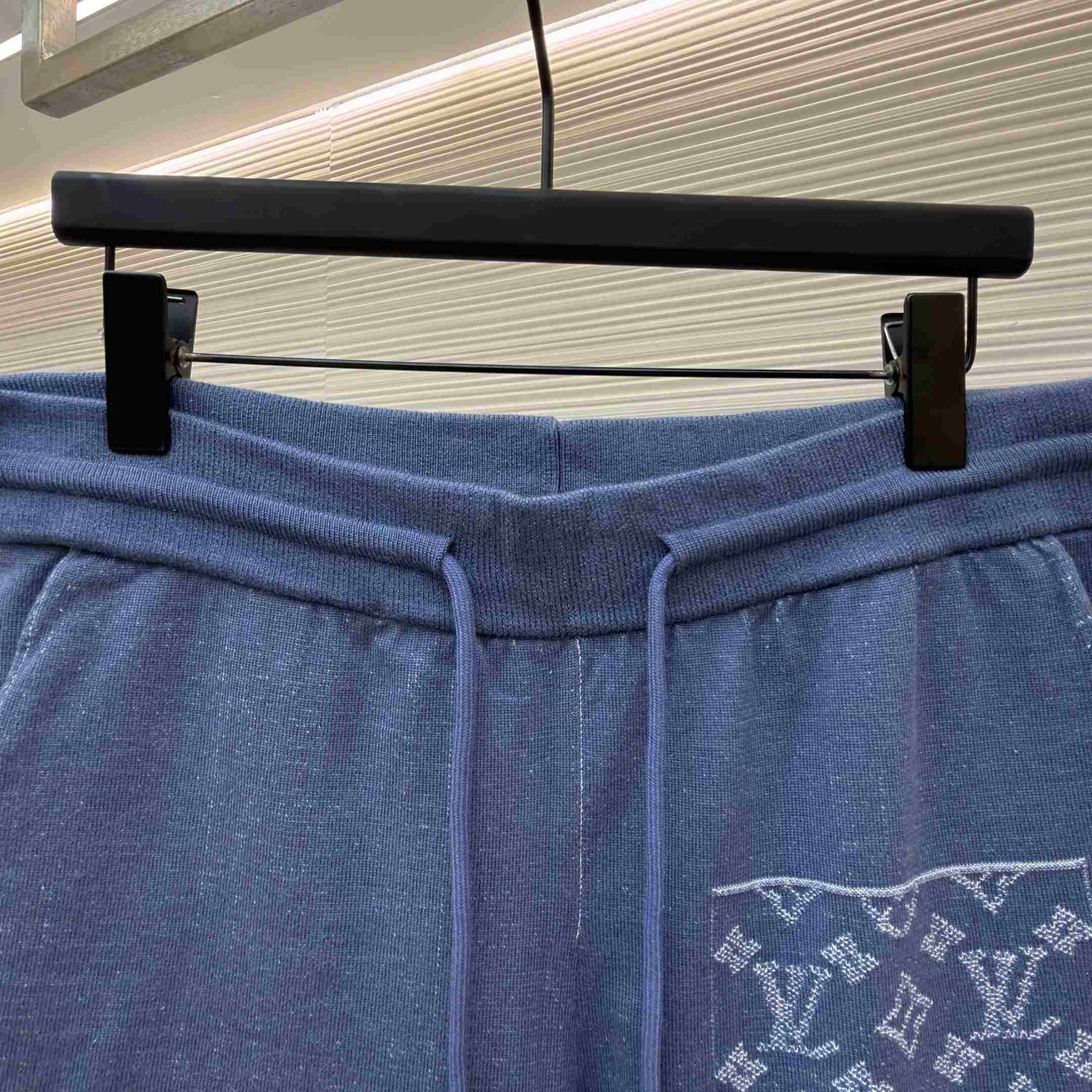 Louis Vuitton Knitted Patchwork Denim Shorts - DesignerGu