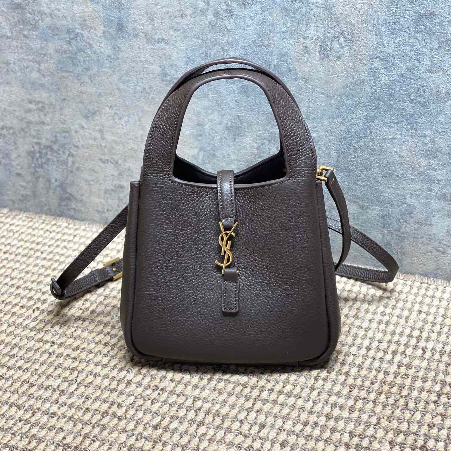 Saint Laurent LE 5 À 7 BABY BEA In Grained Leather - DesignerGu