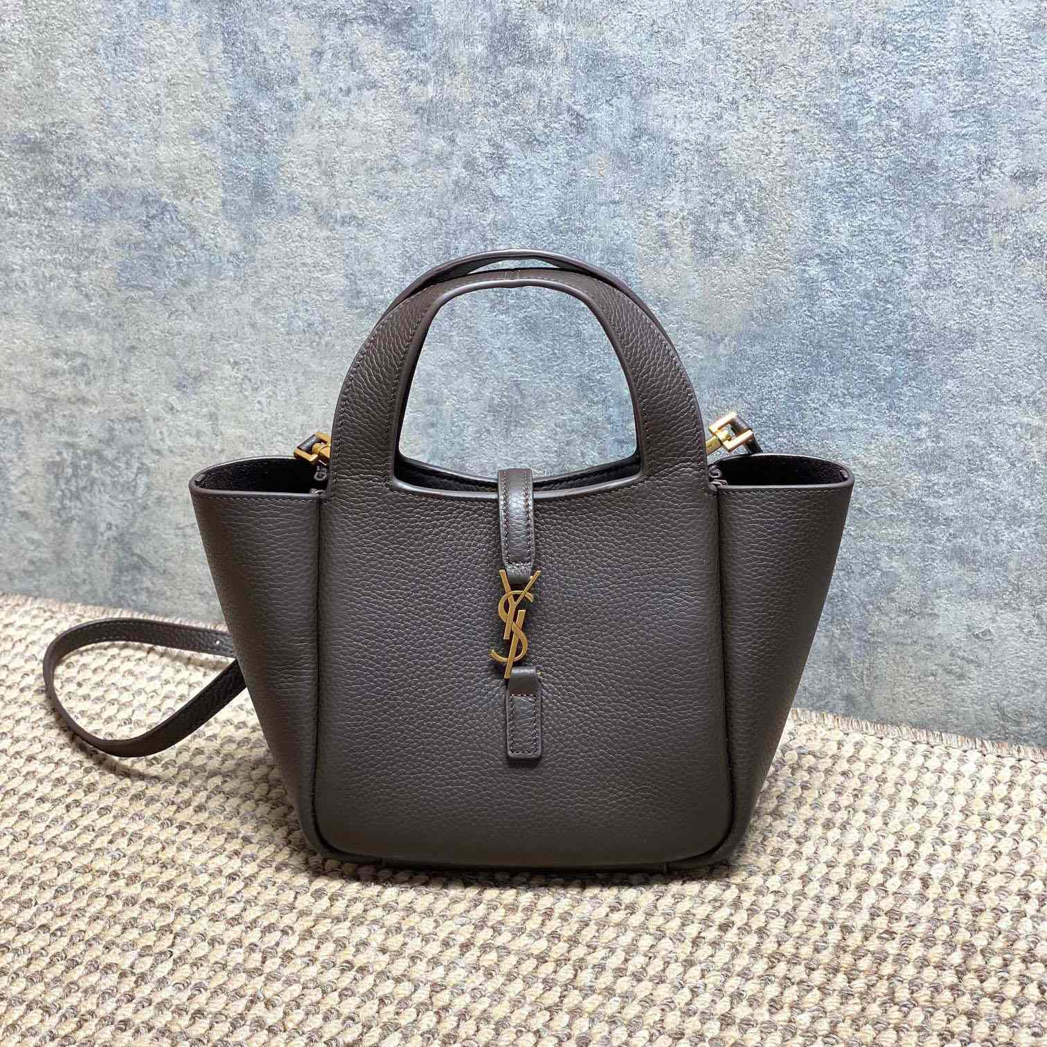 Saint Laurent LE 5 À 7 BABY BEA In Grained Leather - DesignerGu