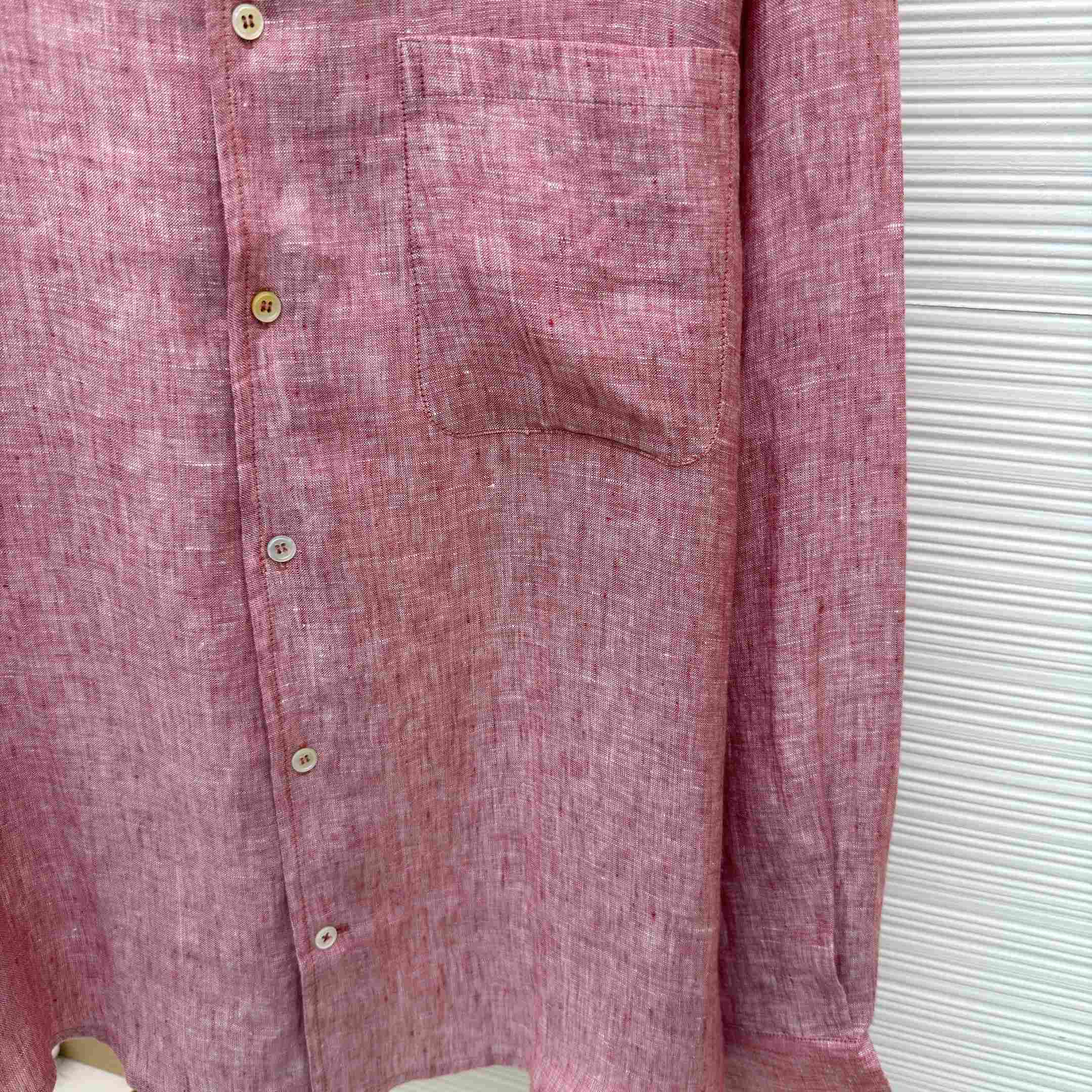 Loro Piana André Mélange Slub Linen Shirt - DesignerGu