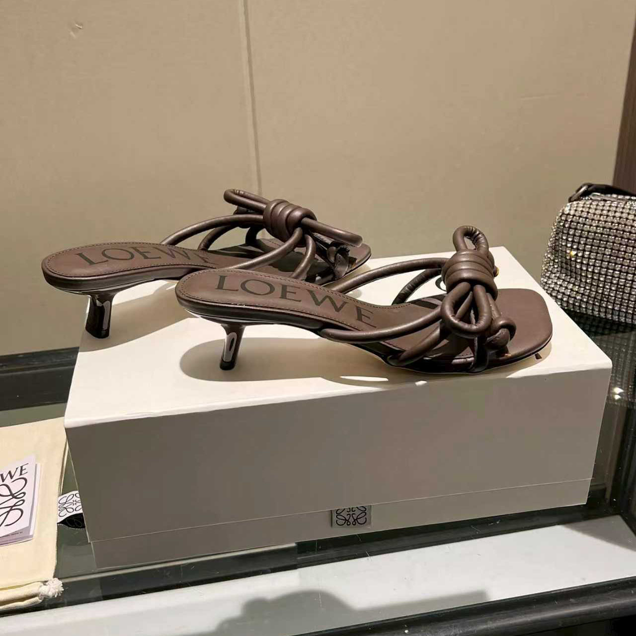 Loewe Flamenco Knot Sandal In Lambskin - DesignerGu