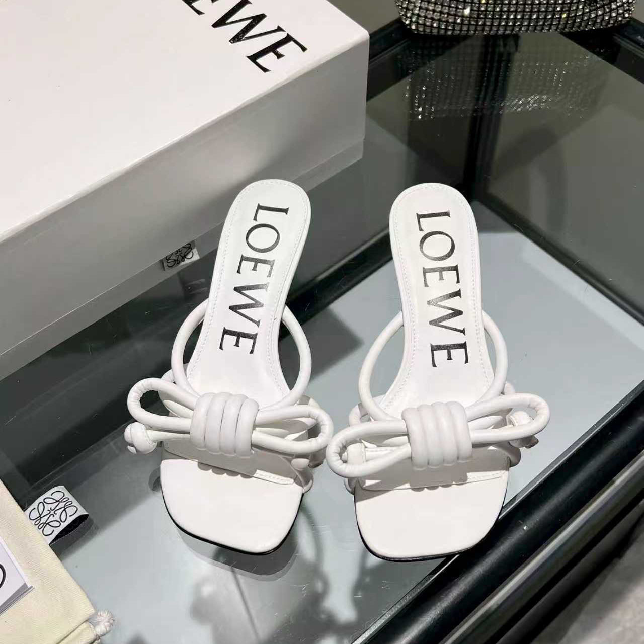 Loewe Flamenco Knot Sandal In Lambskin - DesignerGu