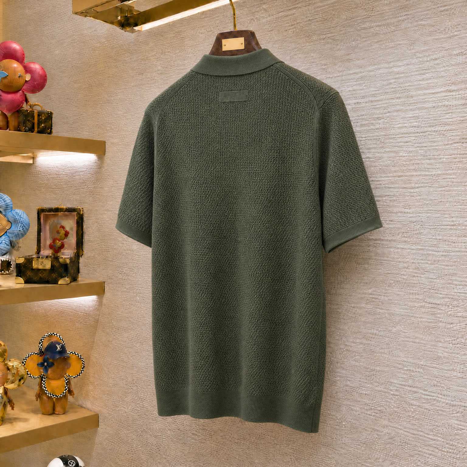 Zegna Premium Cotton Knit Johnny Collar Polo Sweater - DesignerGu