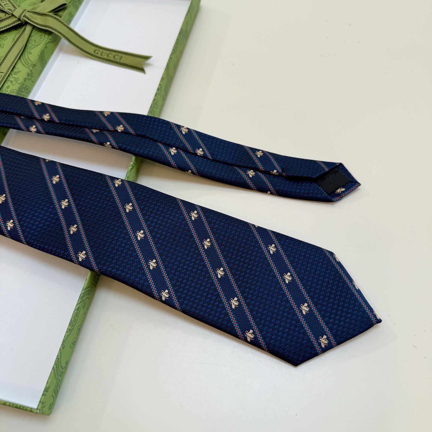 Gucci Bee And Web Silk Jacquard Tie - DesignerGu