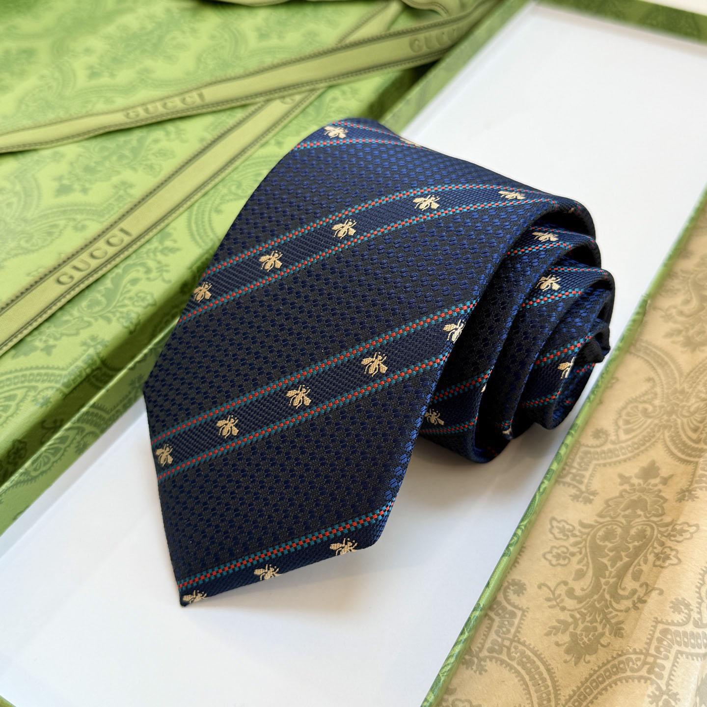 Gucci Bee And Web Silk Jacquard Tie - DesignerGu