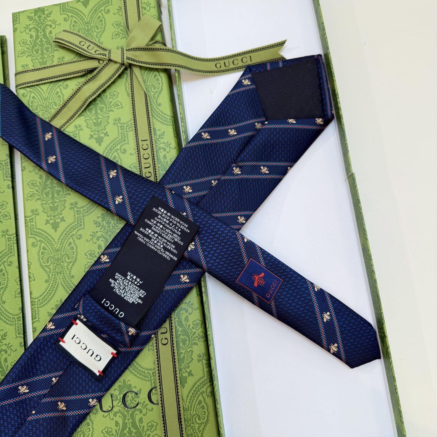 Gucci Bee And Web Silk Jacquard Tie - DesignerGu