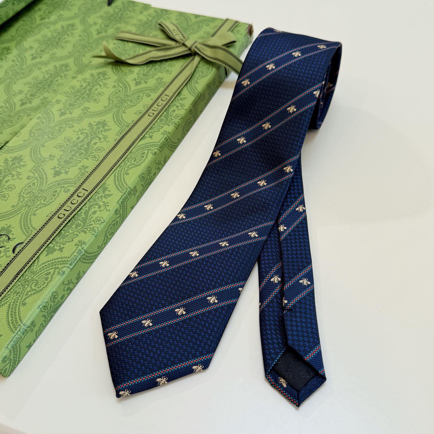 Gucci Bee And Web Silk Jacquard Tie - DesignerGu