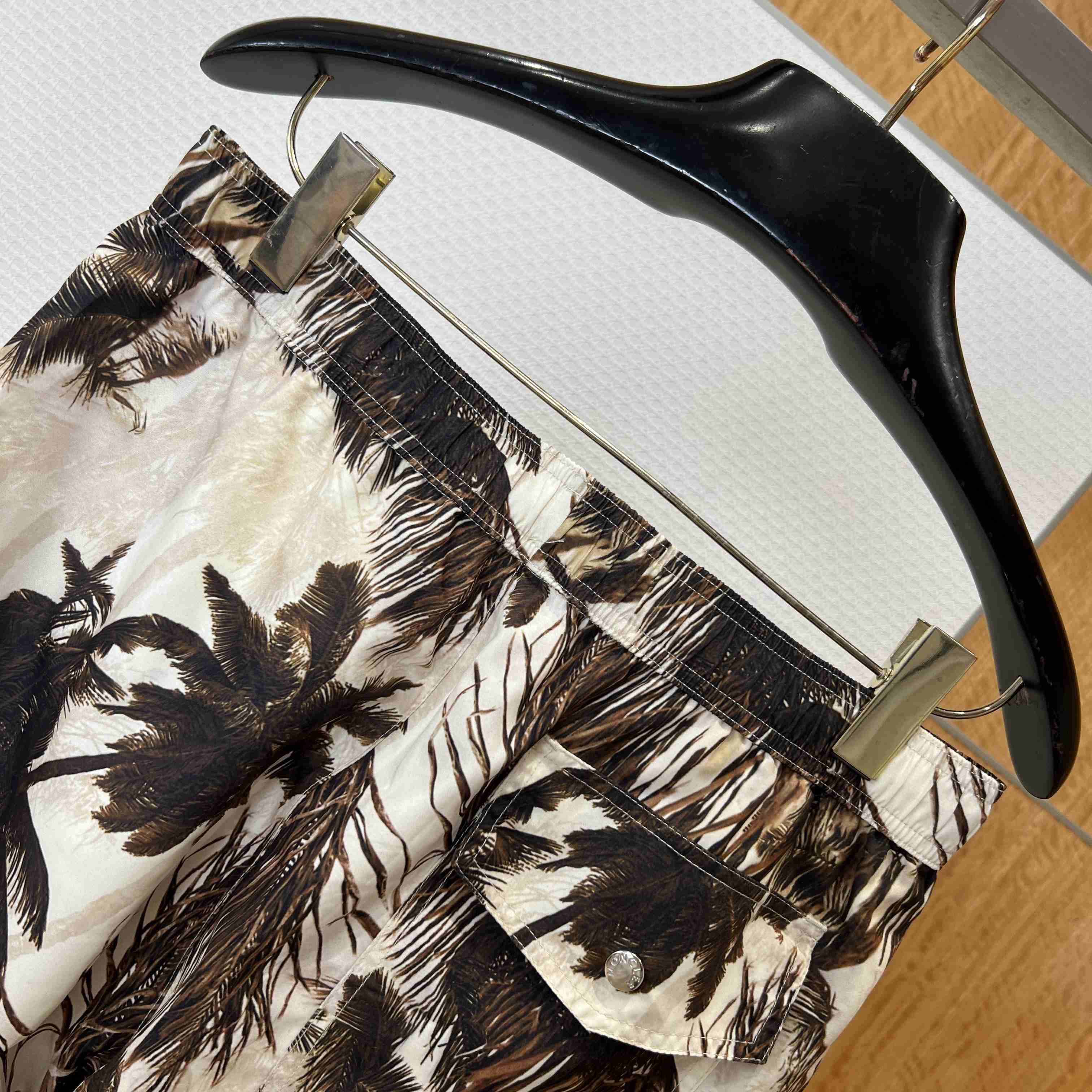 Moncler Tropical-Print Swim Shorts - DesignerGu