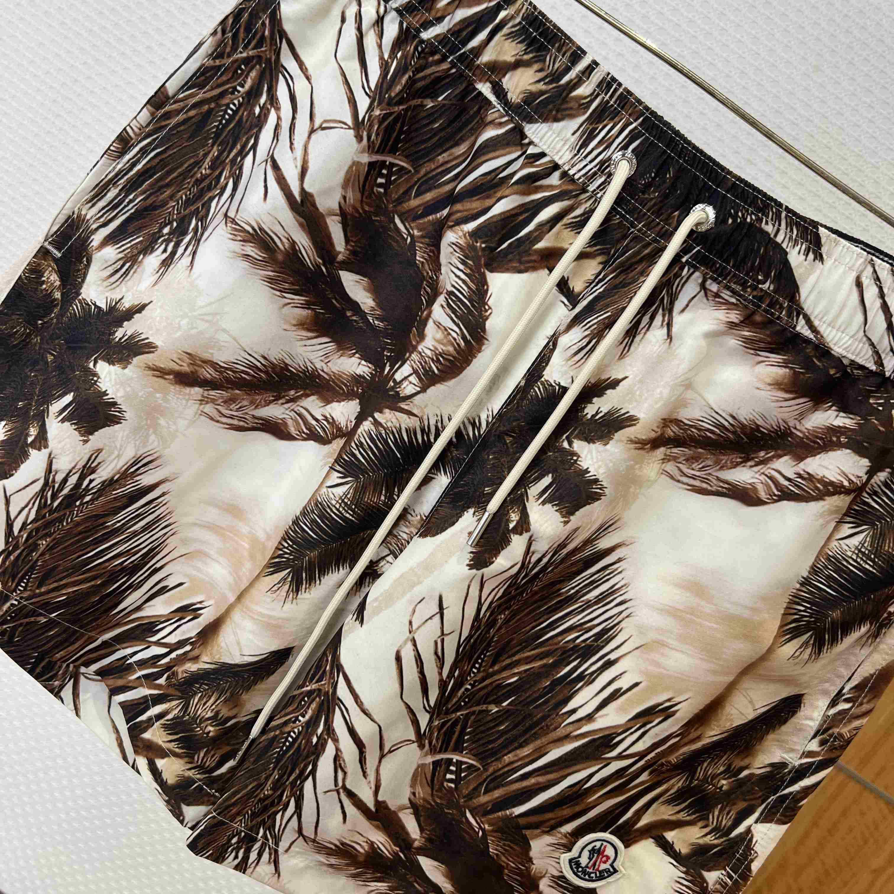 Moncler Tropical-Print Swim Shorts - DesignerGu