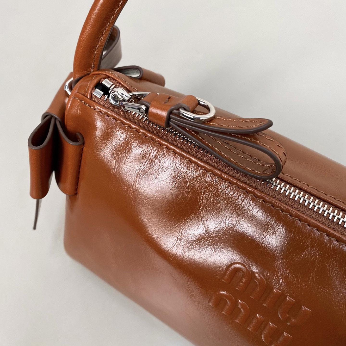 Miu Miu Shiny Leather Pouch - DesignerGu
