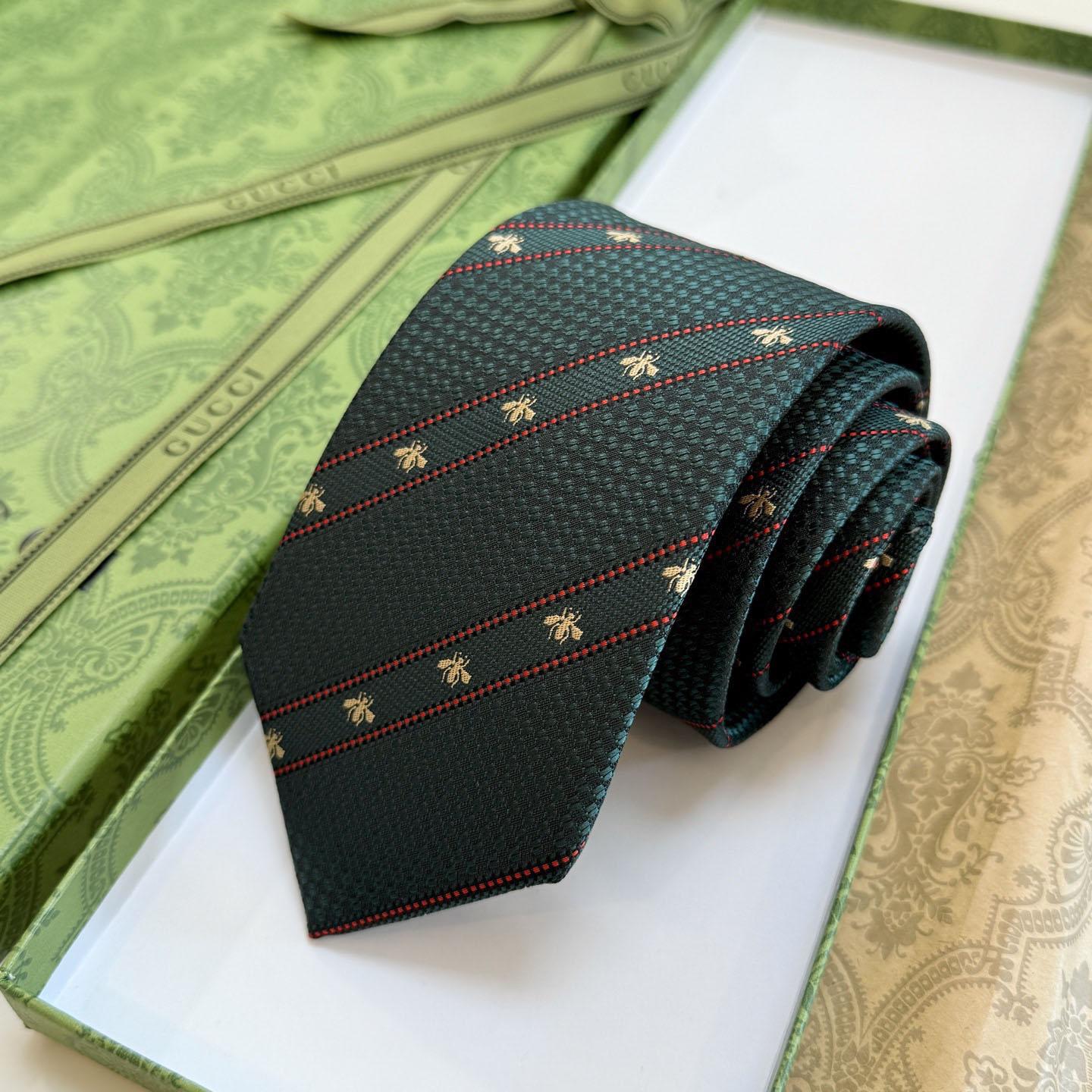 Gucci Bee And Web Silk Jacquard Tie - DesignerGu