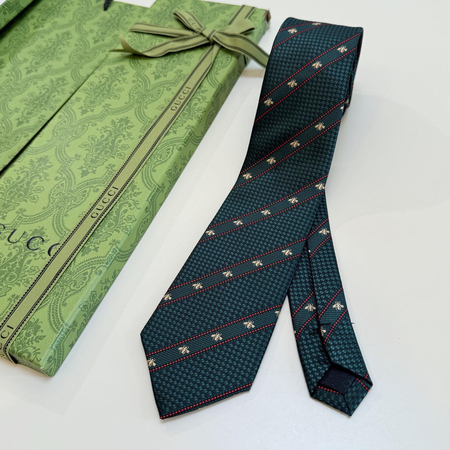 Gucci Bee And Web Silk Jacquard Tie - DesignerGu