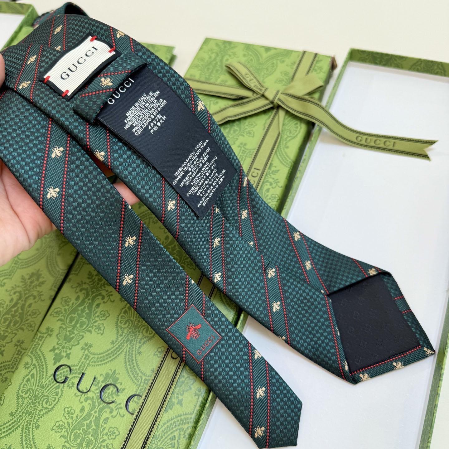 Gucci Bee And Web Silk Jacquard Tie - DesignerGu