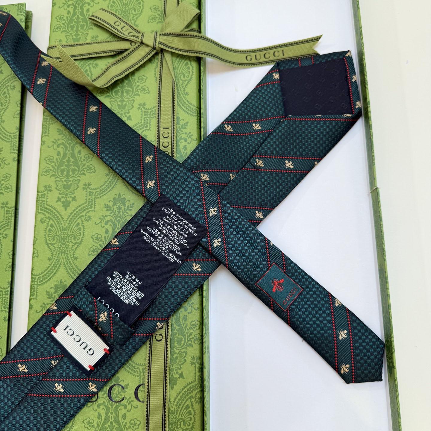 Gucci Bee And Web Silk Jacquard Tie - DesignerGu