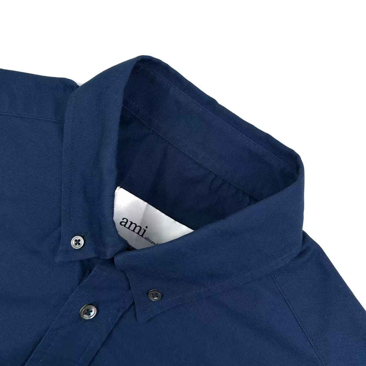 AMI Paris Ami De Coeur Logo-Embroidered Shirt - DesignerGu