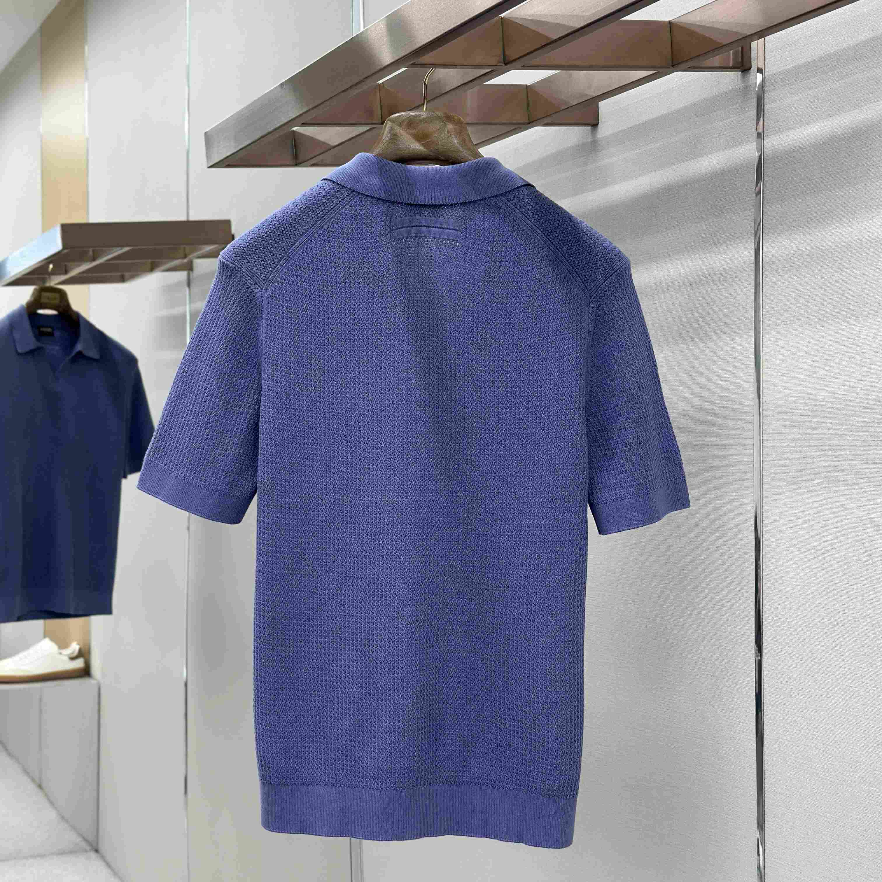 Zegna Lilac Premium Cotton Polo Shirt - DesignerGu