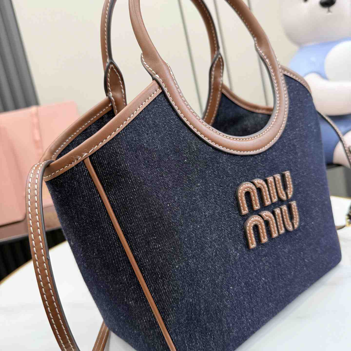 Miu Miu Lvy Denim Bag 5BG288 - DesignerGu