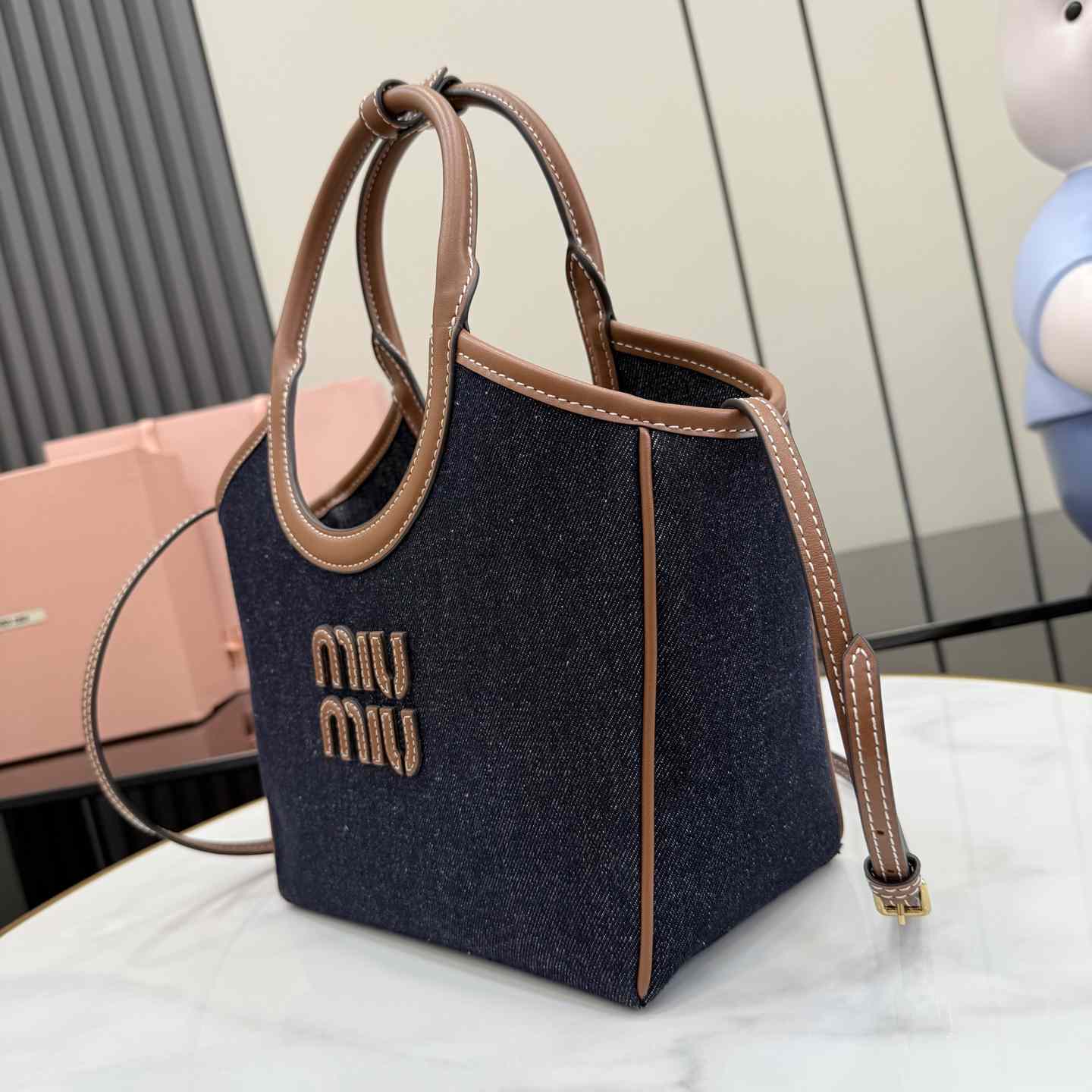 Miu Miu Lvy Denim Bag 5BG288 - DesignerGu