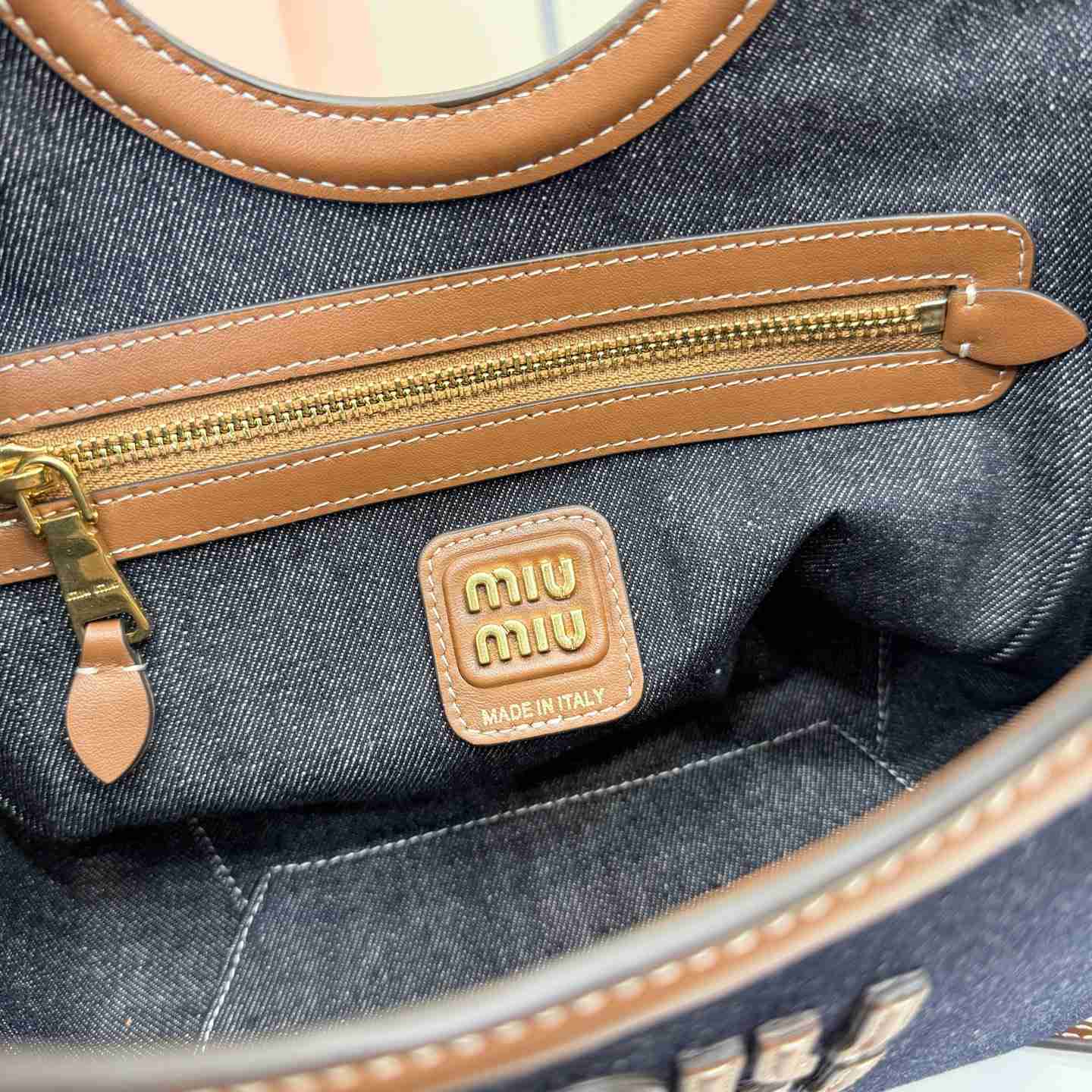 Miu Miu Lvy Denim Bag 5BG288 - DesignerGu