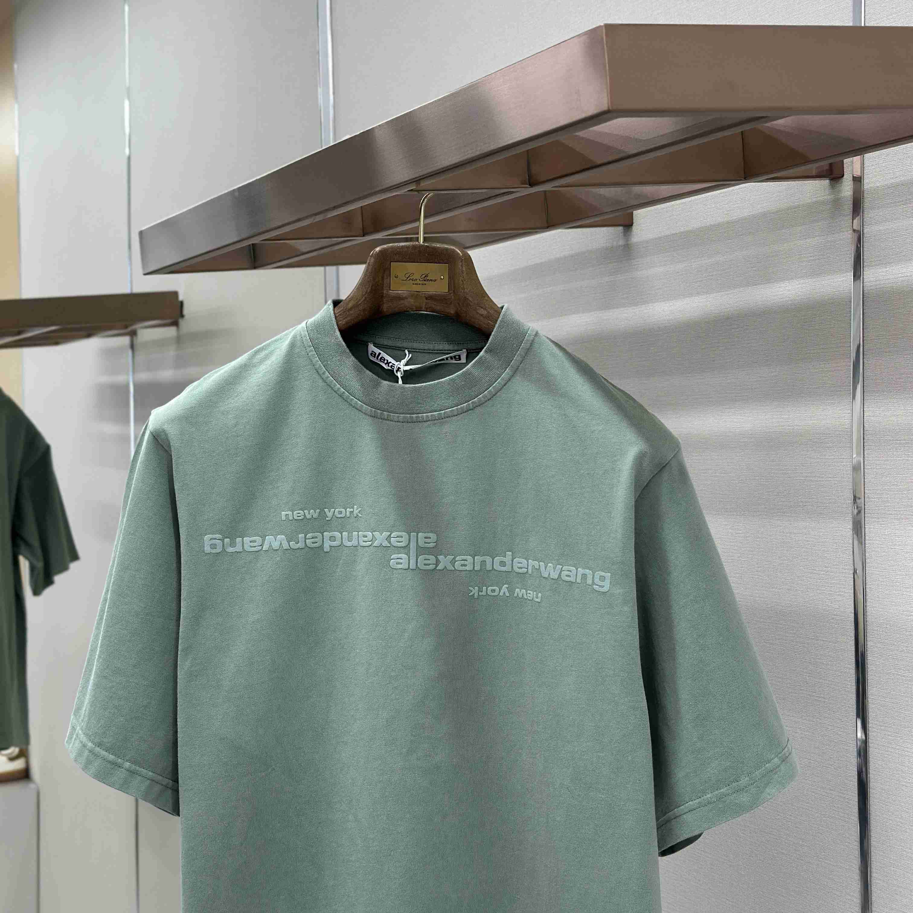 Alexander Wang Mirrored Logo Short Sleeve Tee  - DesignerGu